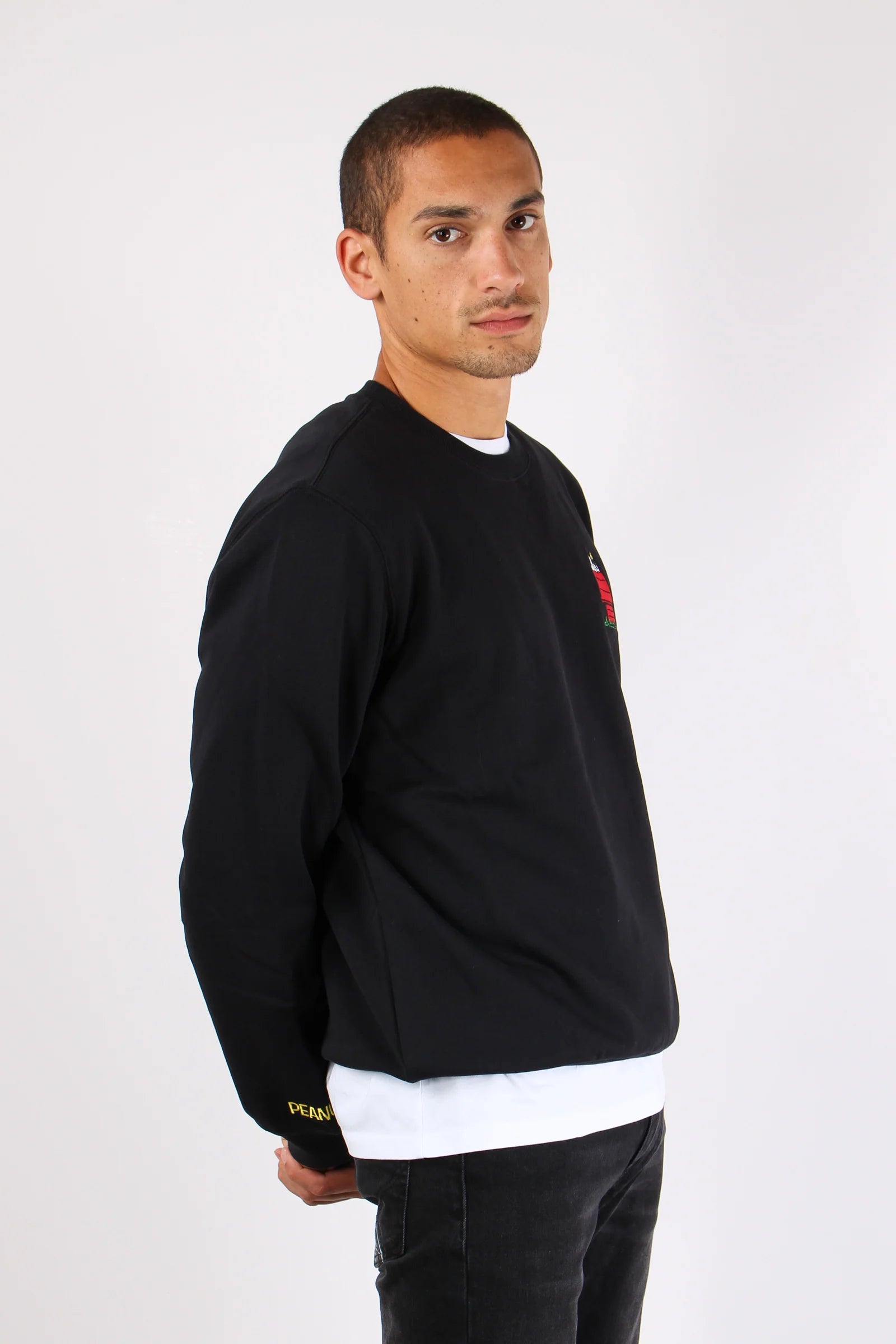 FELPA SUN68 X PEANUTS GIROCOLLO SMALL RICAMO SNOOPY