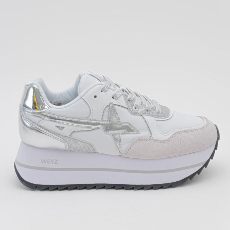 SCARPE WIZZ W6YZ DEVA W GLITTER BIANCO ARGENTO
