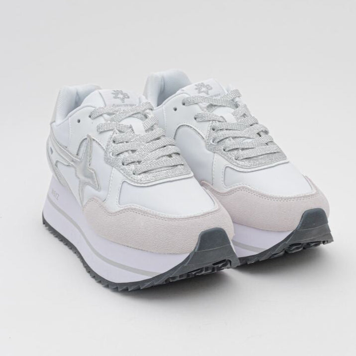 SCARPE WIZZ W6YZ DEVA W GLITTER BIANCO ARGENTO