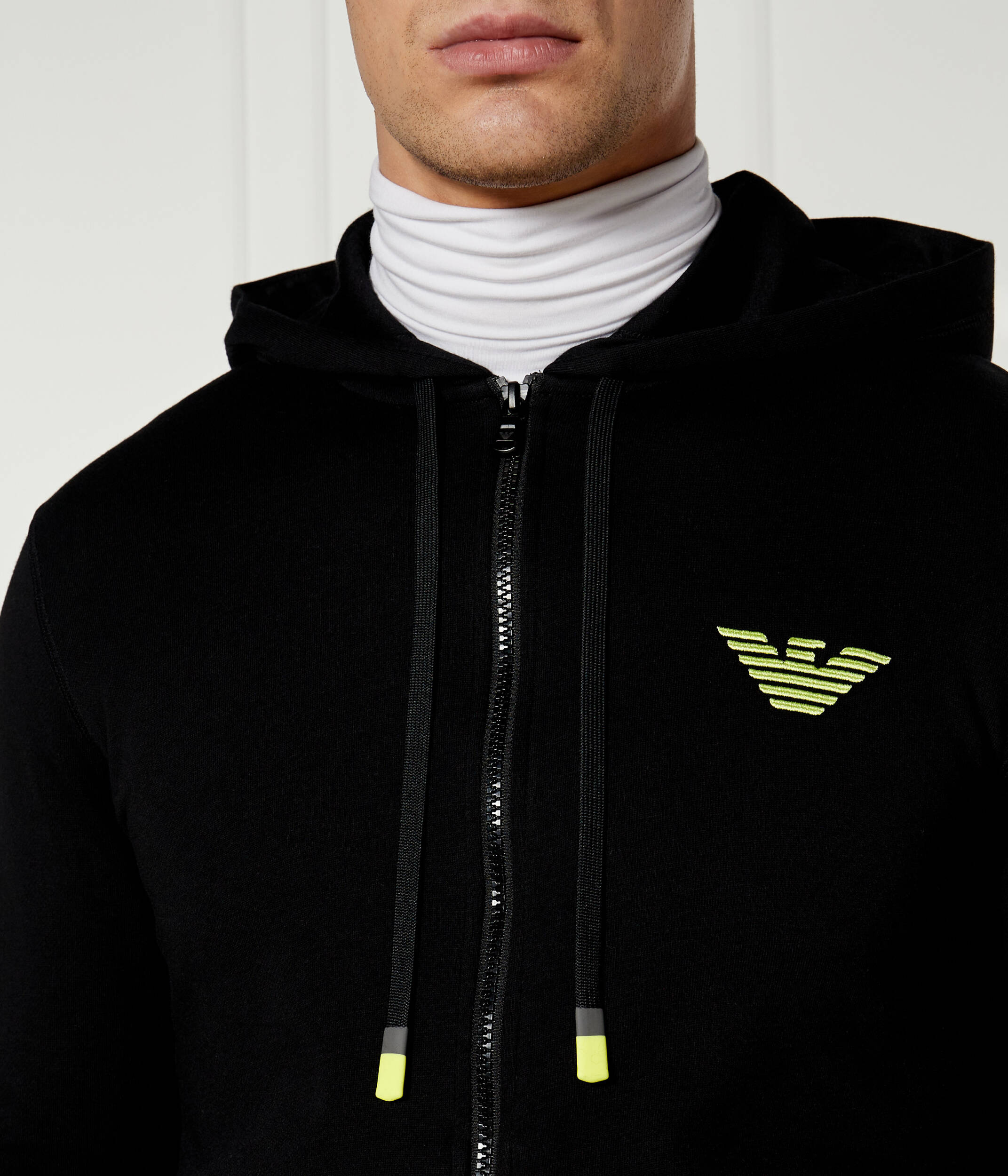FELPA ARMANI CAPPUCCIO ZIP