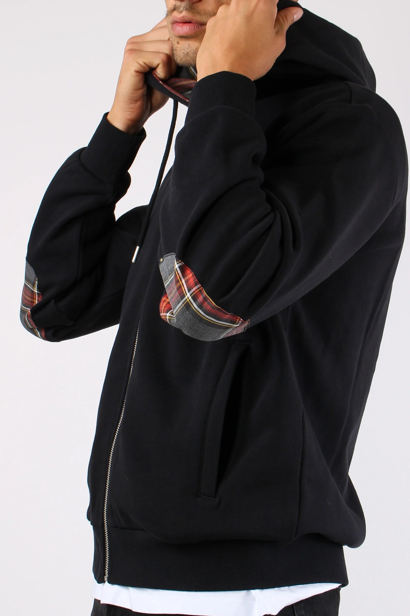 FELPA SUN68 ZIP CONTRAST FABRIC BASIC FLEECE