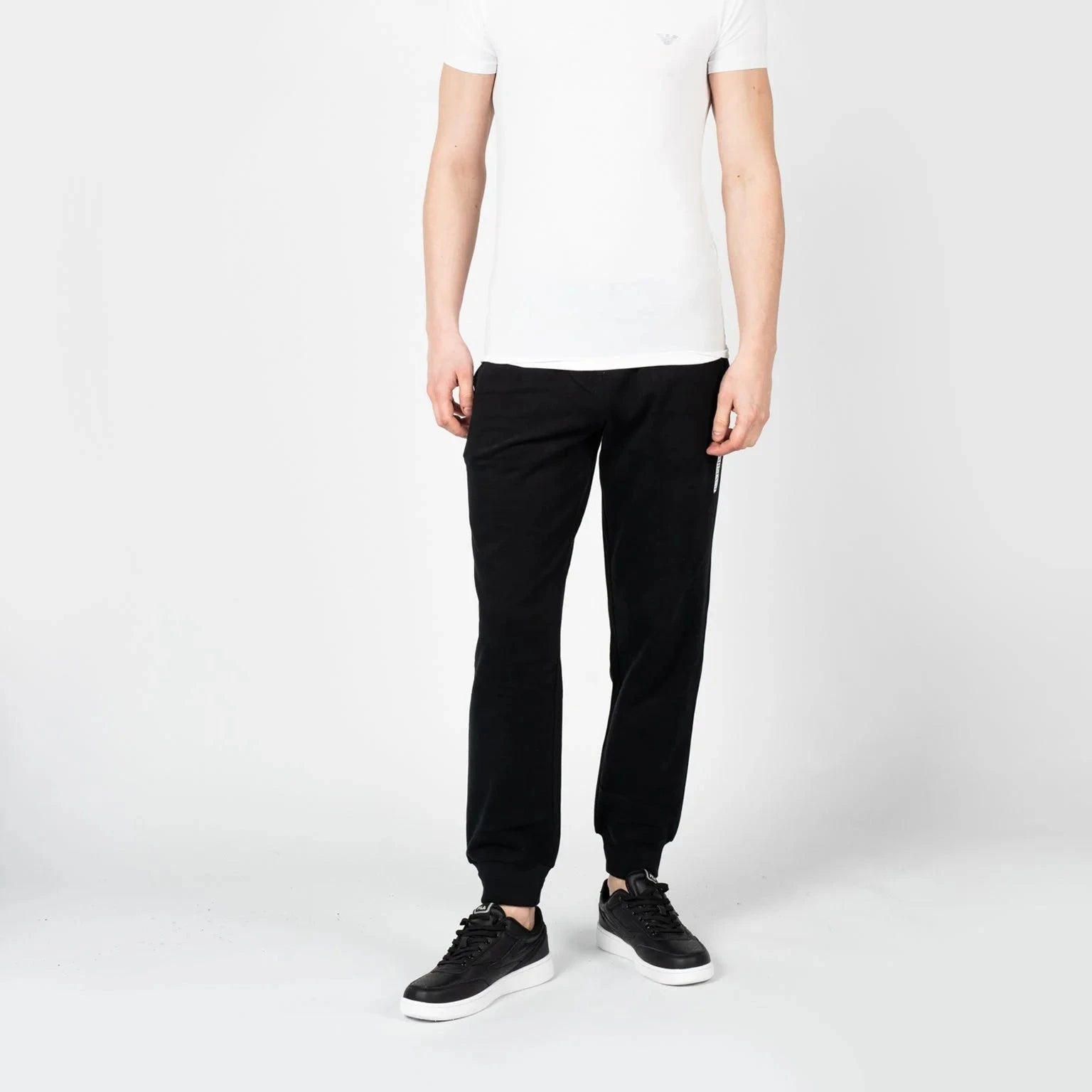 PANTALONE ARMANI IN FELPA LOGO LATO