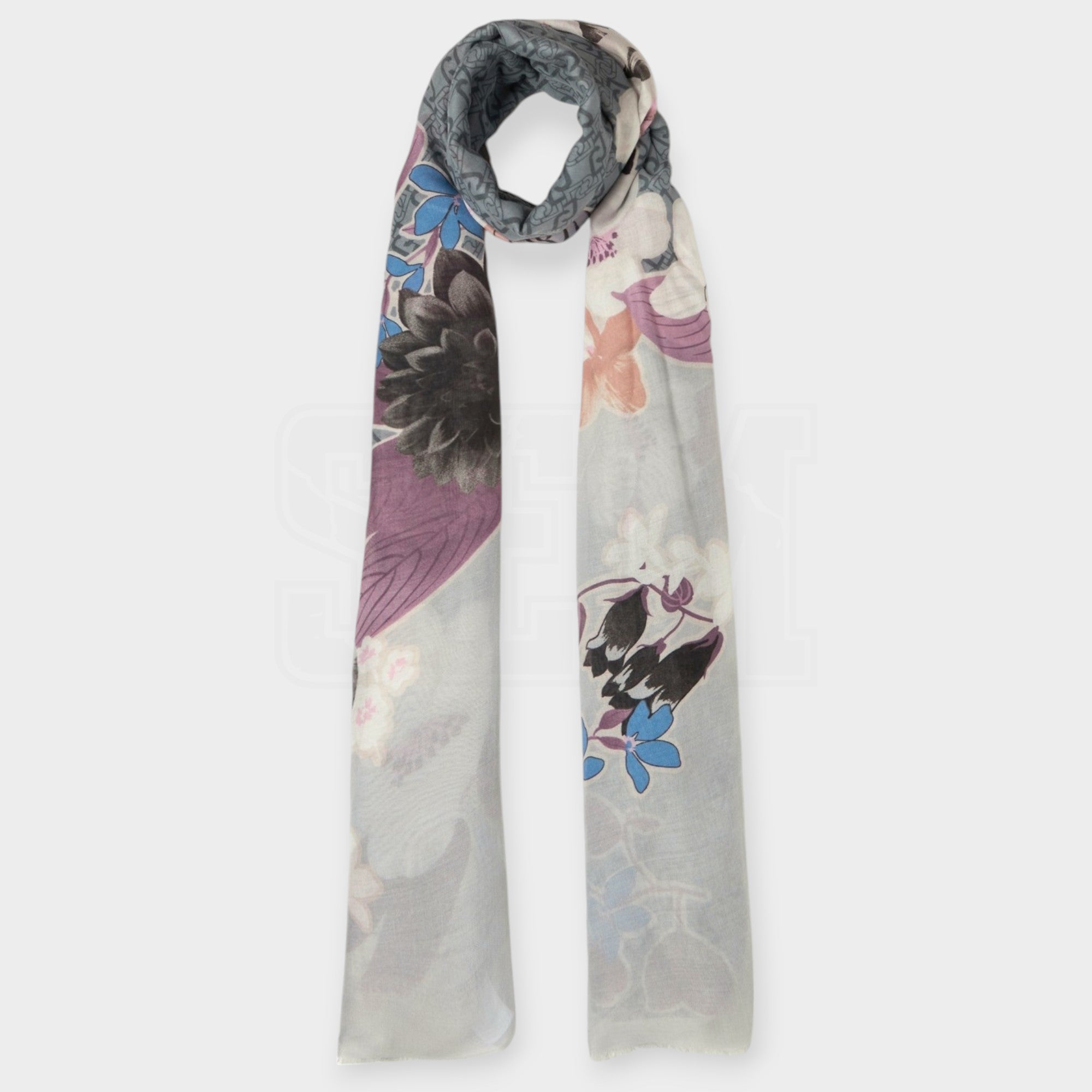 STOLA FOULARD FLOWER RAMAGE 90X180