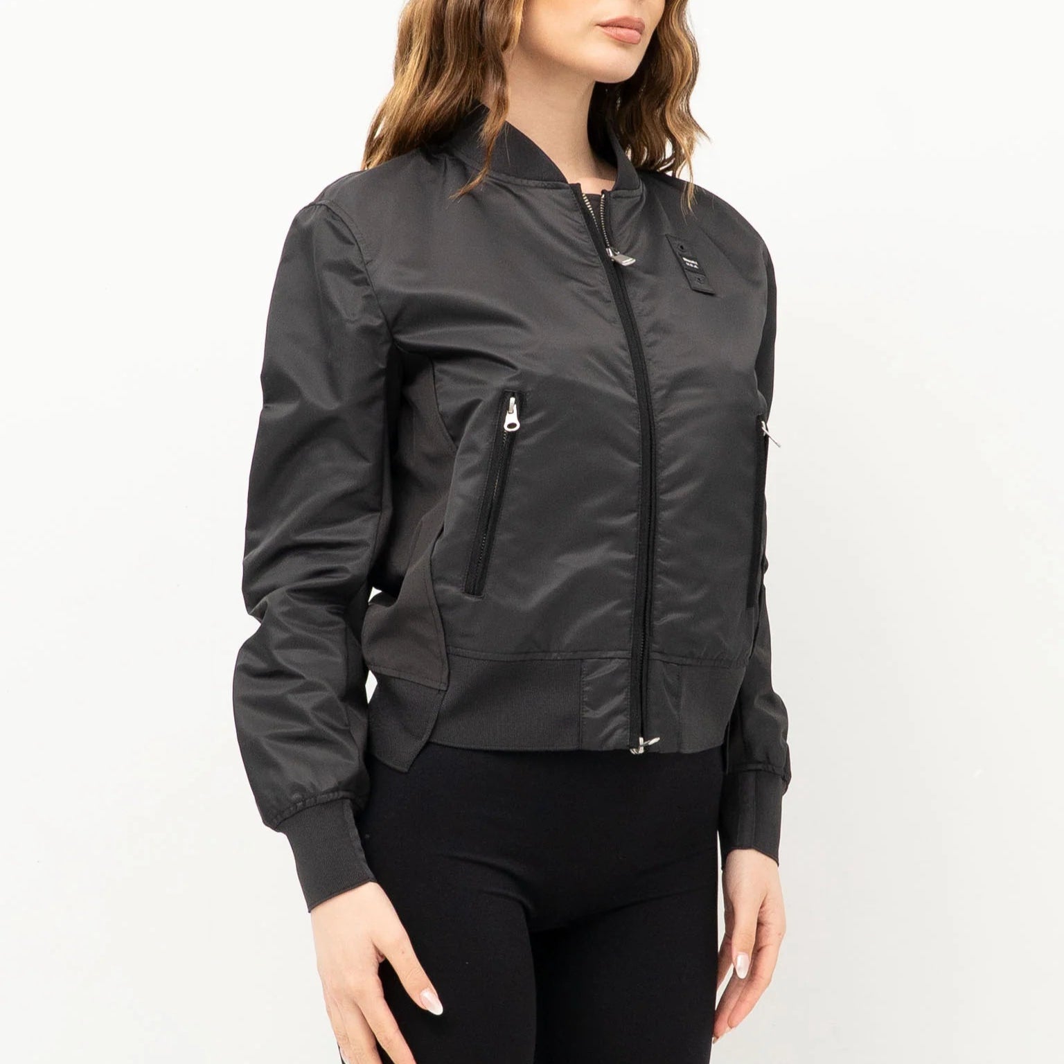 GIUBBINO BLAUER LAURIE BOMBER CROP OVER SFODERATO