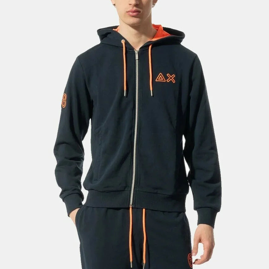 FELPA SUN68 FLUO ZIP FLEECE