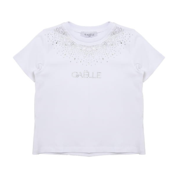 TSHIRT GAELLE STRASS PLUS COLLO