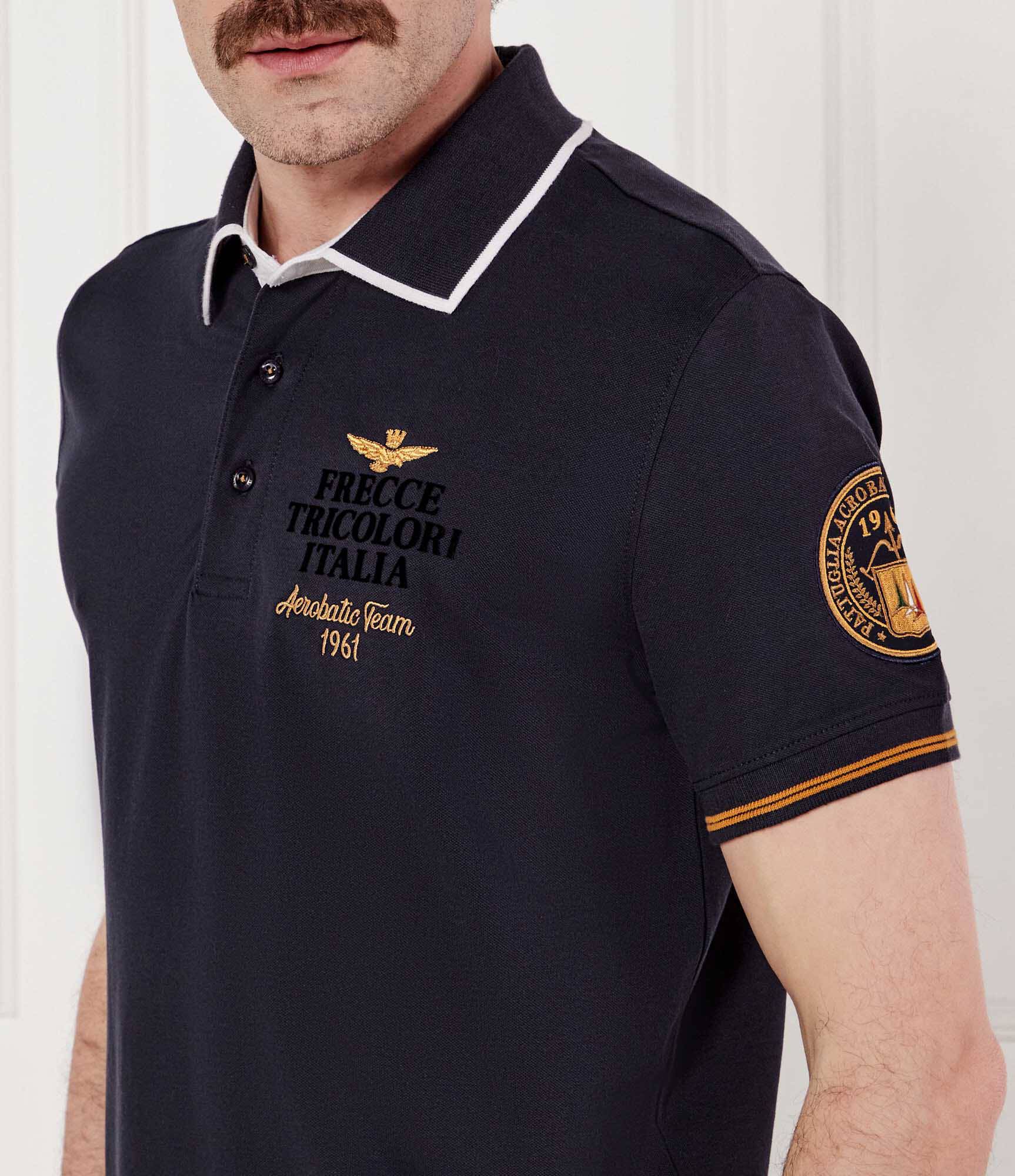 POLO AERONAUTICA MILITARE CONTRASTO LOGO