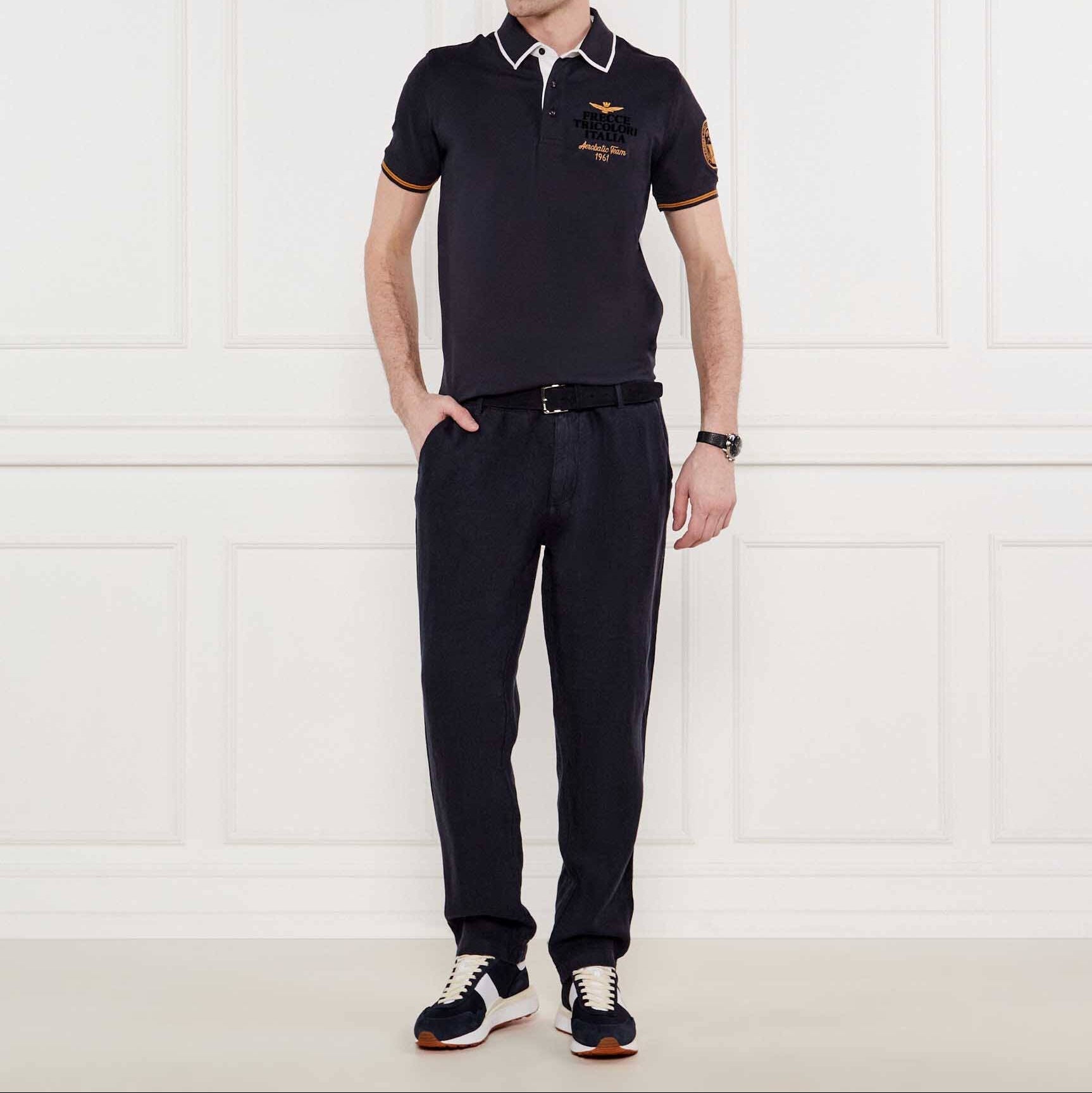 POLO AERONAUTICA MILITARE CONTRASTO LOGO