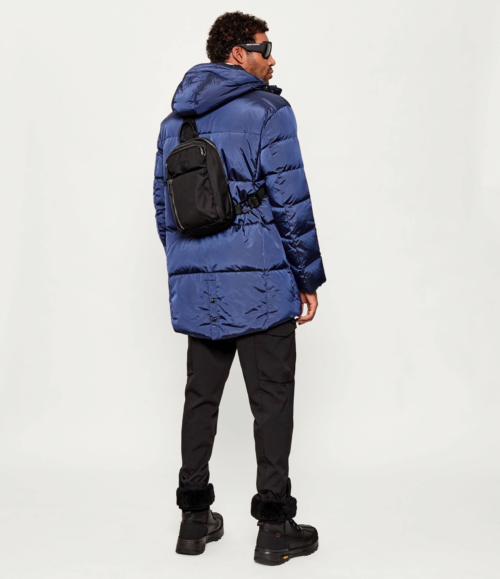 MONOSPALLA BLAUER BORSELLO DOYERS PELLE CORDURA 30X20X10