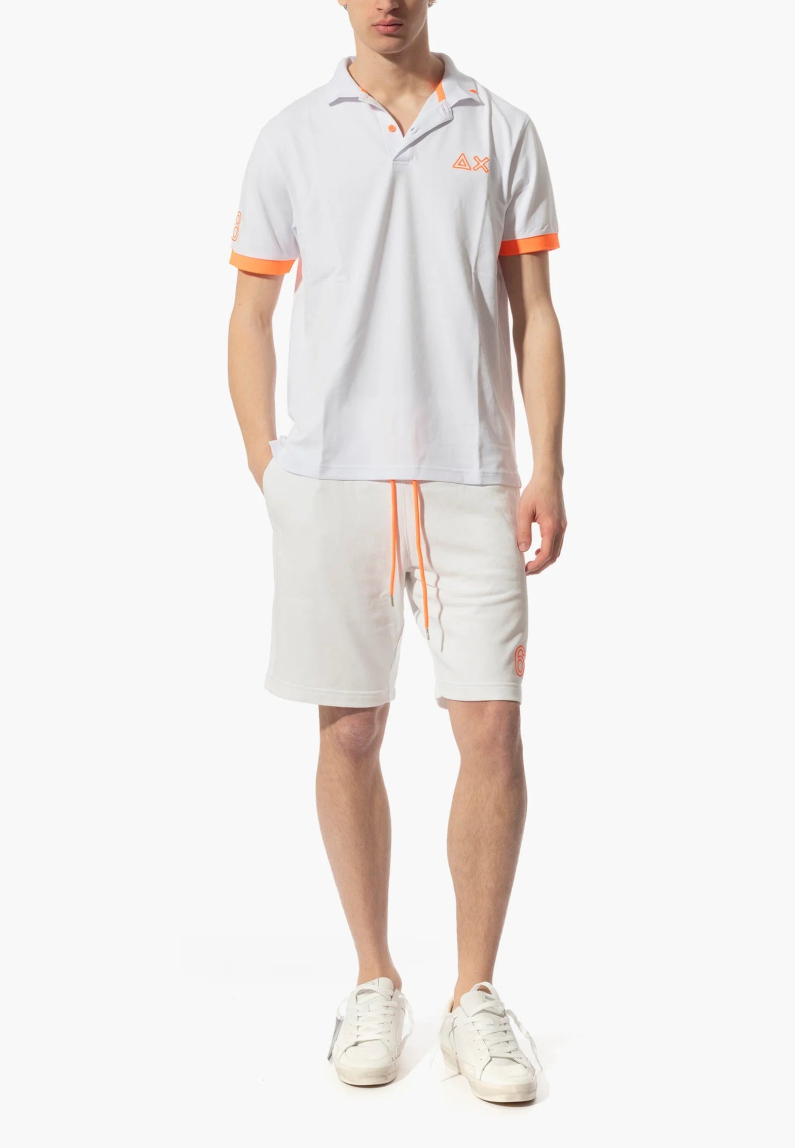 POLO SUN68 LOGO FLUO MC