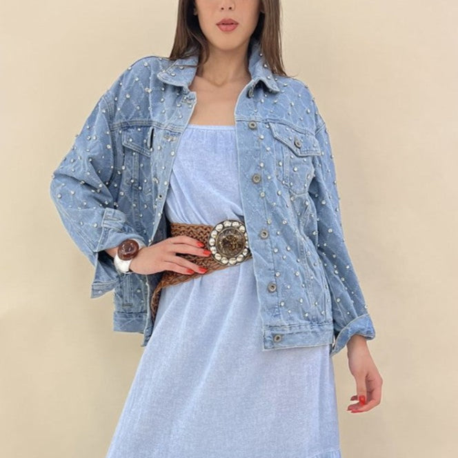 GIACCA SEM BIRBA OVERSIZE ROMBO CON GEMME LIMITED 2C