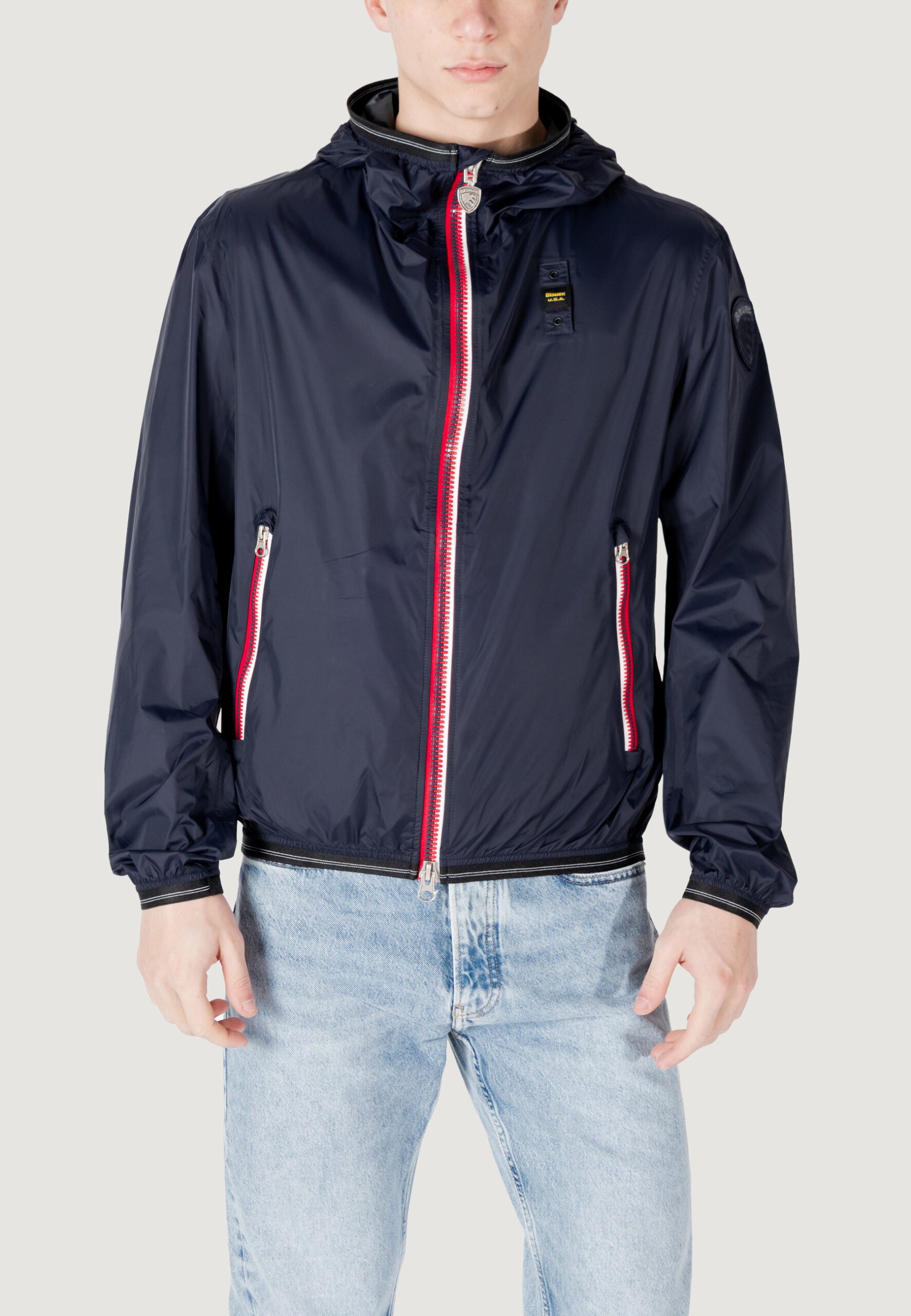 GIUBBINO BLAUER DODGE CON CAPPUCCIO ZIP IN CONTRASTO