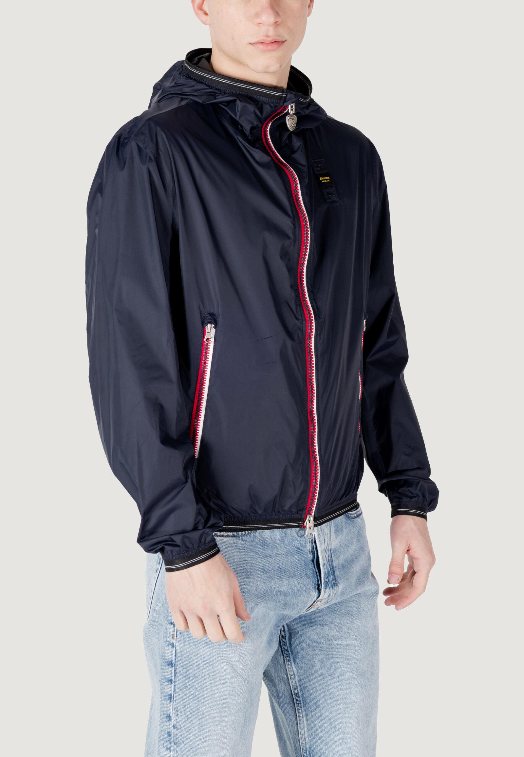 GIUBBINO BLAUER DODGE CON CAPPUCCIO ZIP IN CONTRASTO