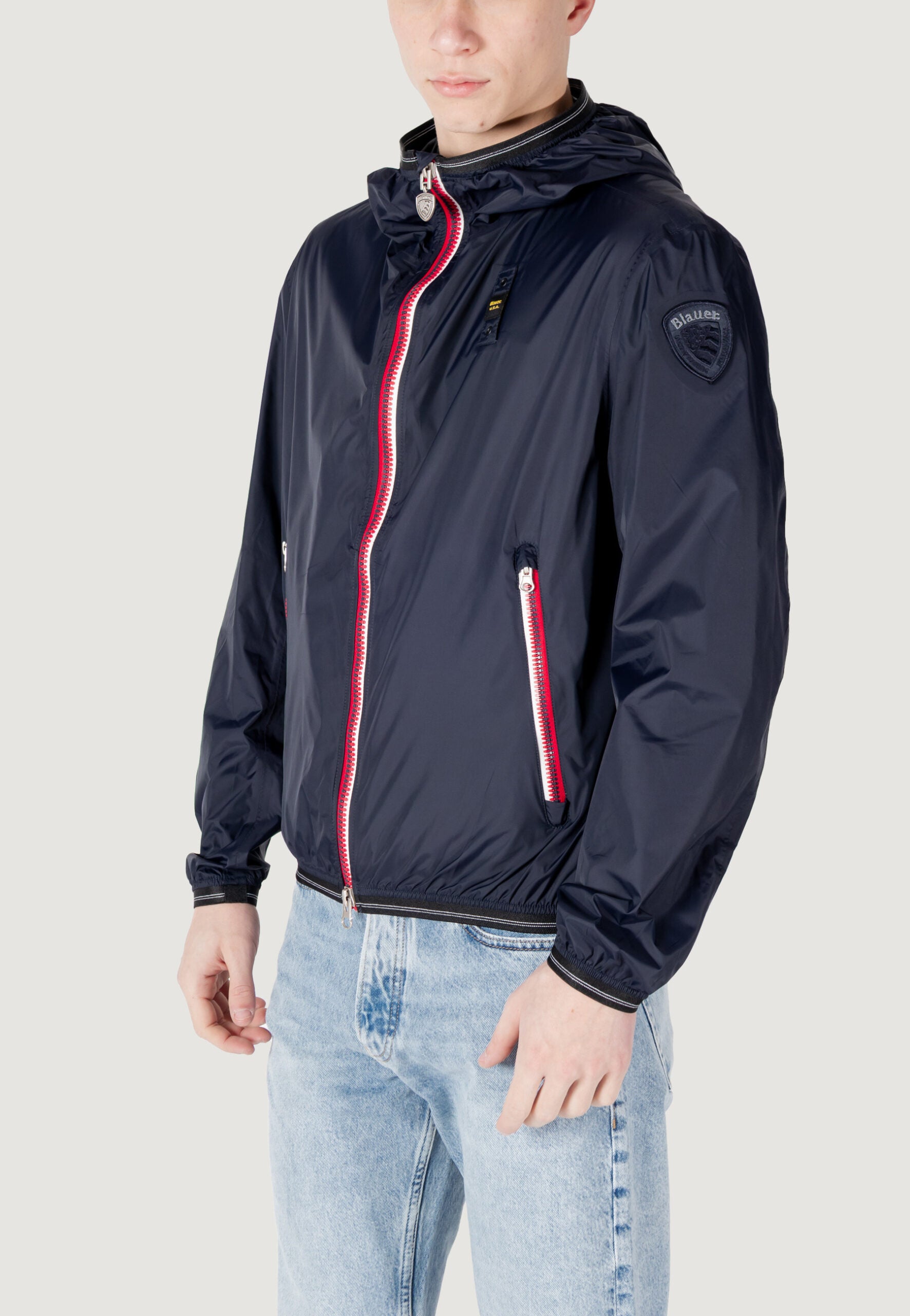 GIUBBINO BLAUER DODGE CON CAPPUCCIO ZIP IN CONTRASTO