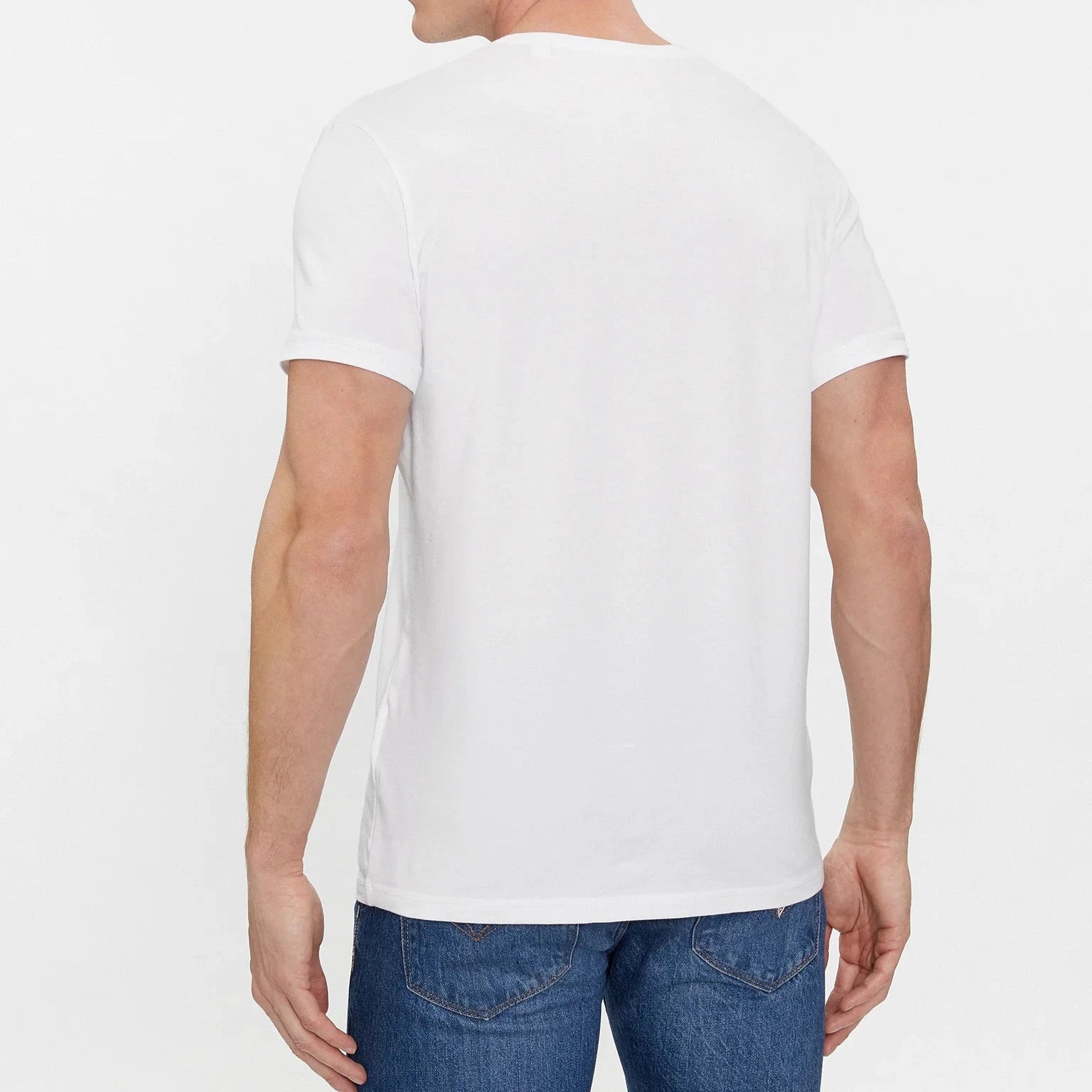 TSHIRT GUESS CALEB HERO BASIC MINILOGO TRIANGOLO SLIM FIT