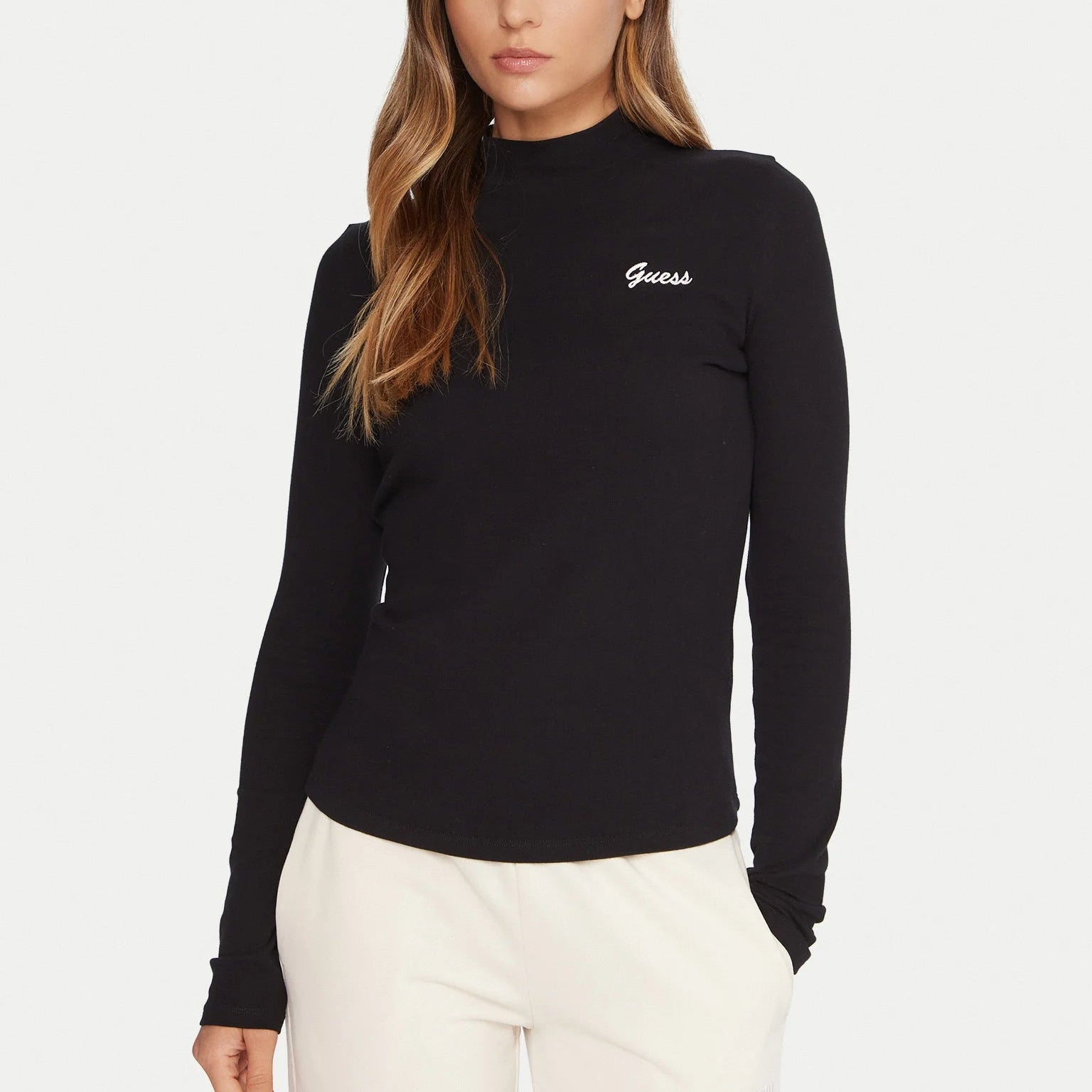 MAGLIA TOP GUESS ALBA COLLO ALTO