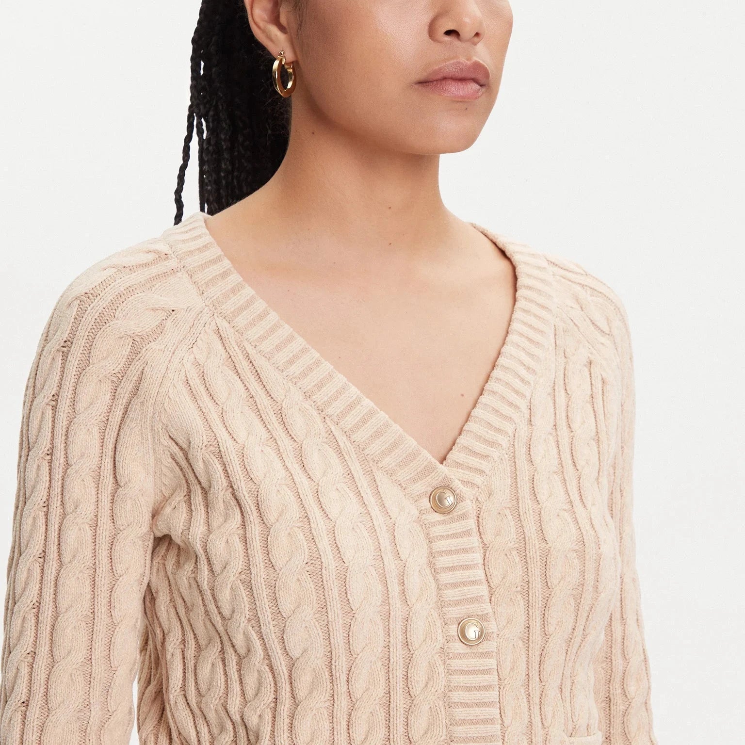 CARDI GUESS GISELLE CON LAVORAZIONE TRECCE