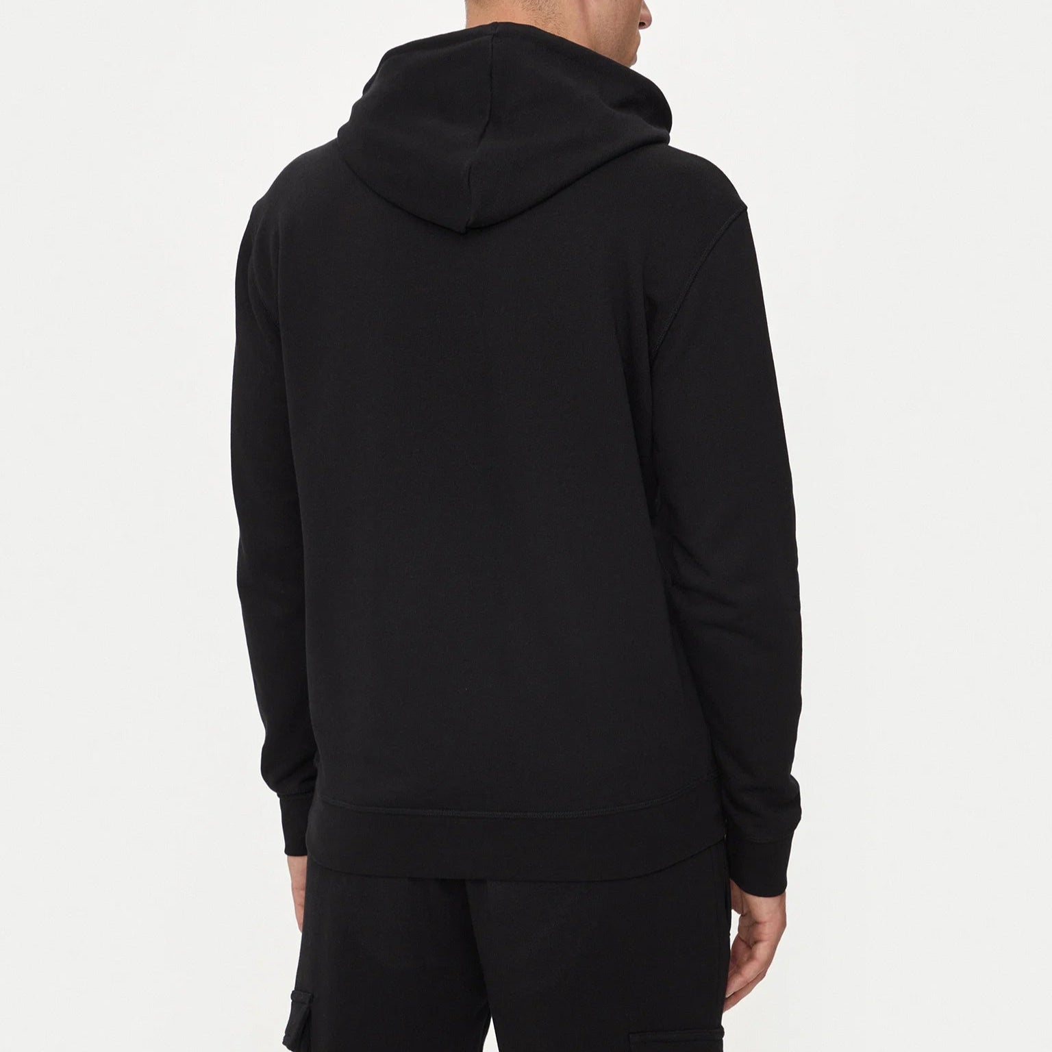 FELPA GUESS ALDWIN CAPPUCCIO CHIUSA LOGO GOMMATO