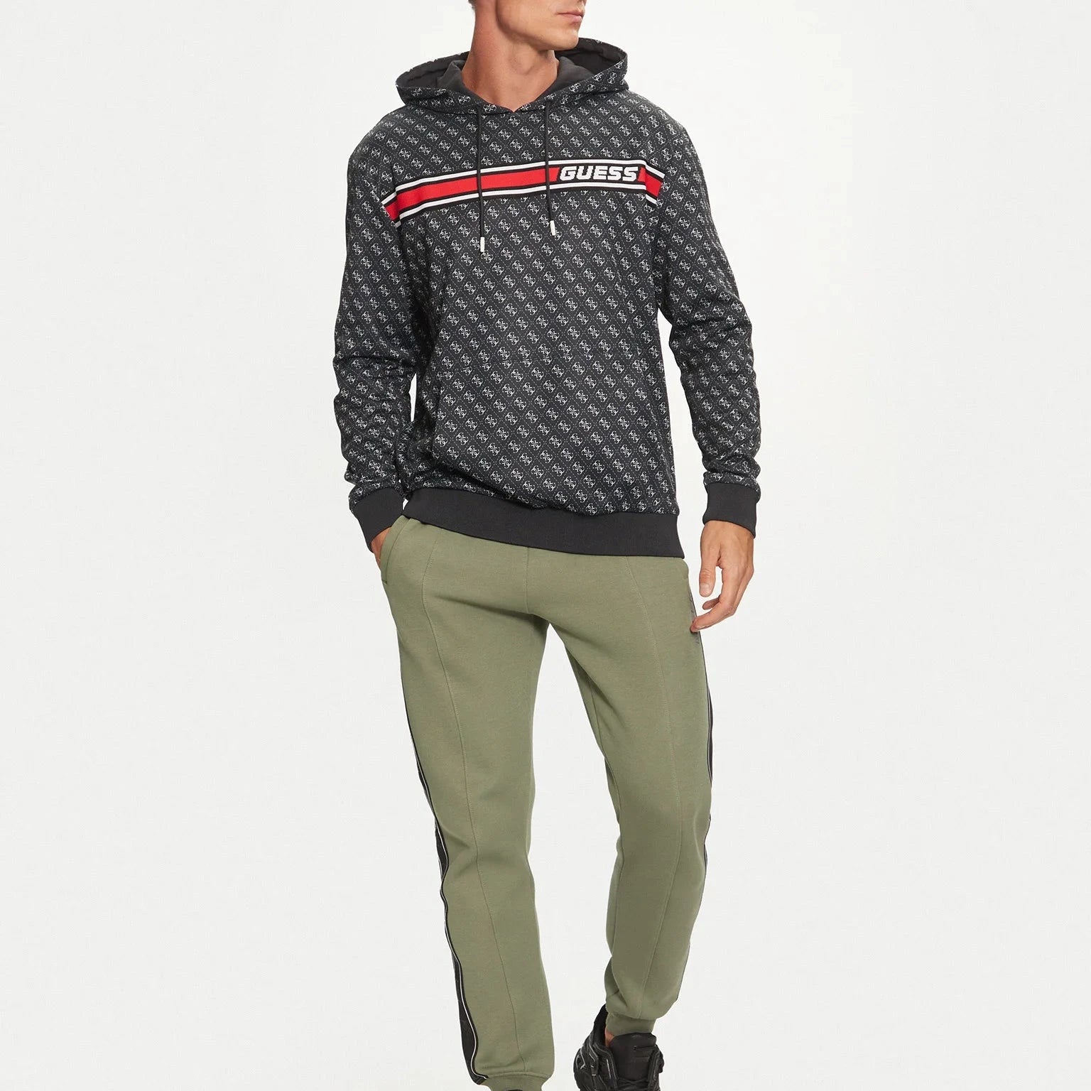 FELPA GUESS NEW KORBIN CON CAPPUCCIO