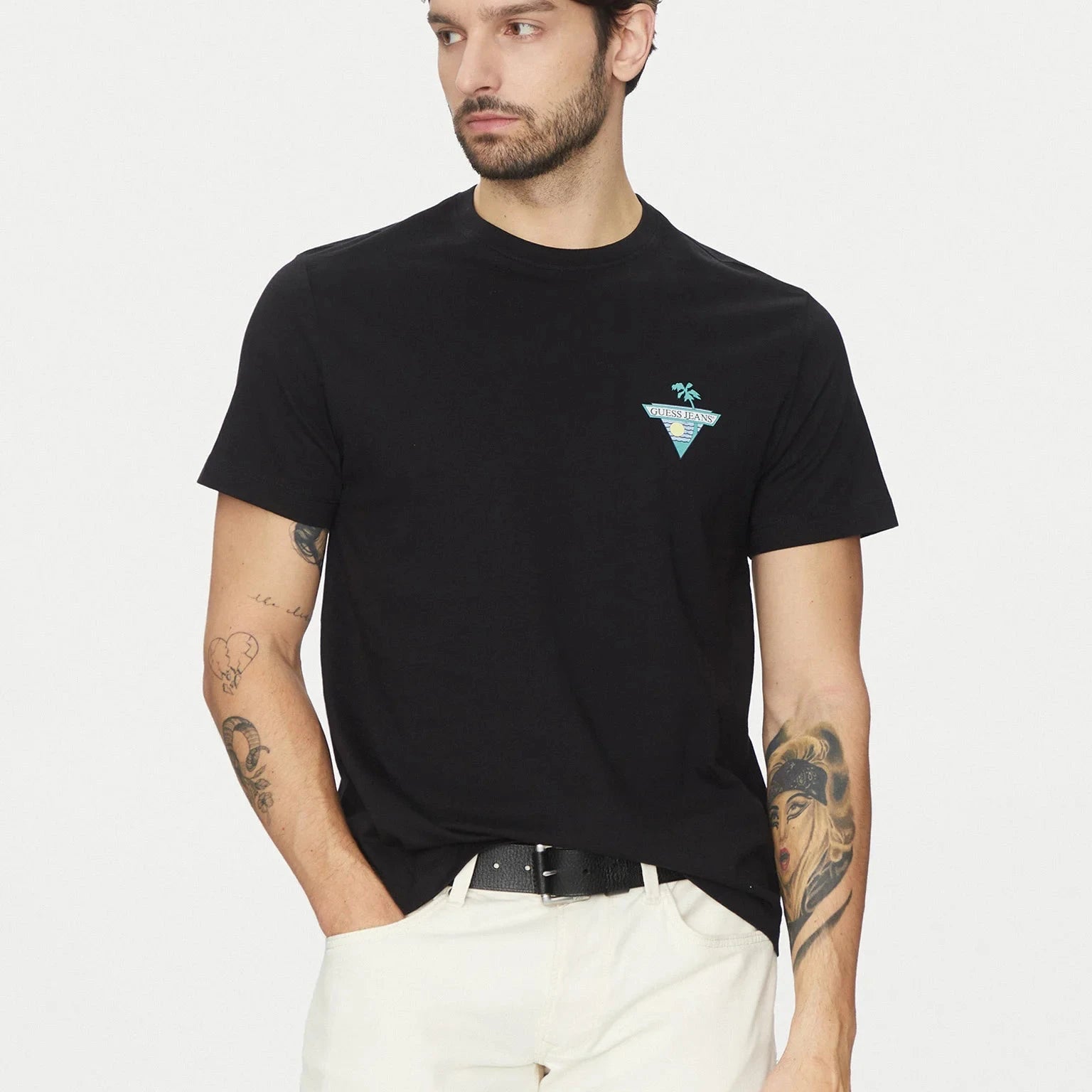 TSHIRT GUESS GJ PALM TRIANGLE REG