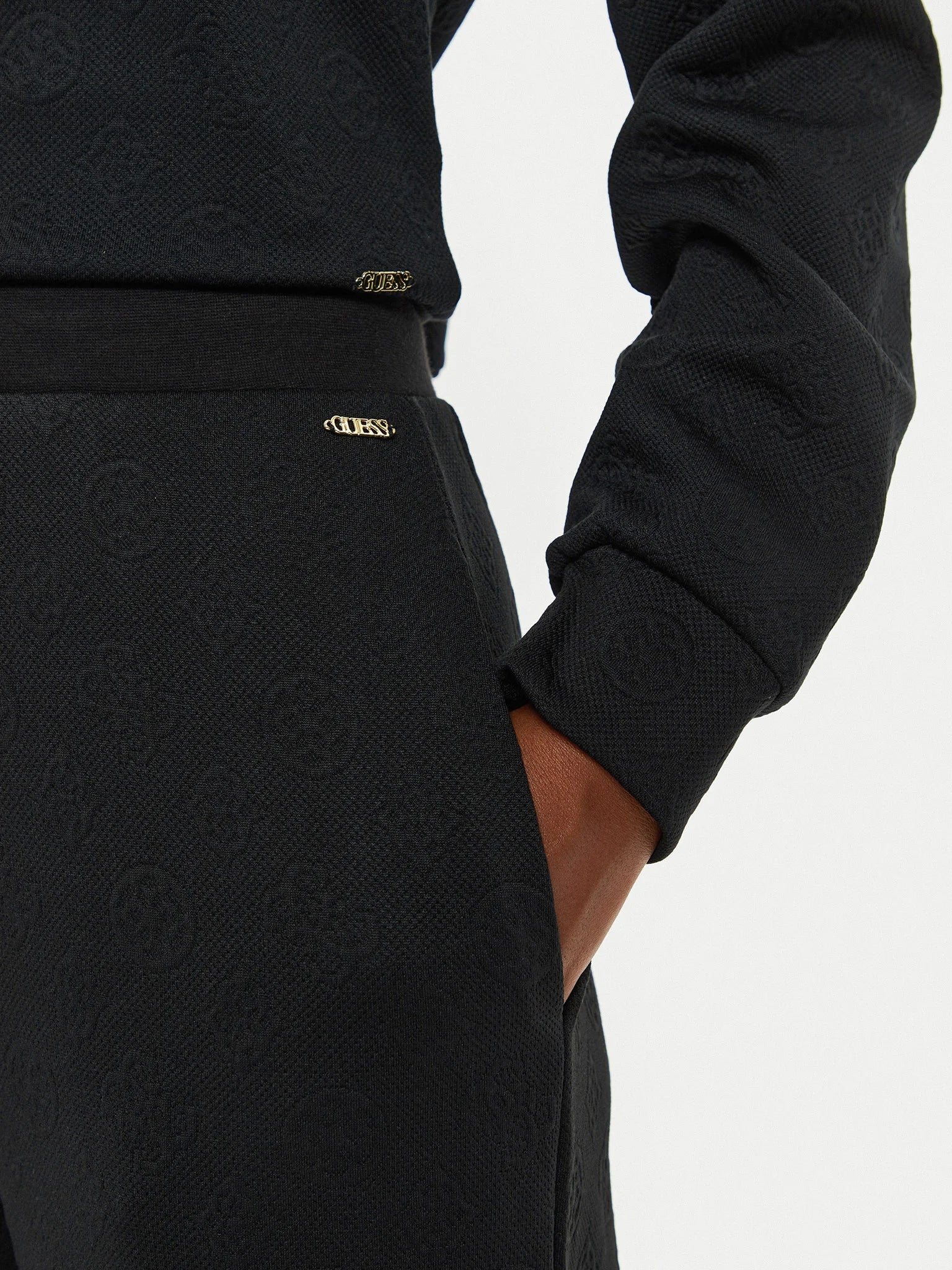 PANTALONE GUESS PEONY LOGO STRAIGHT LEG