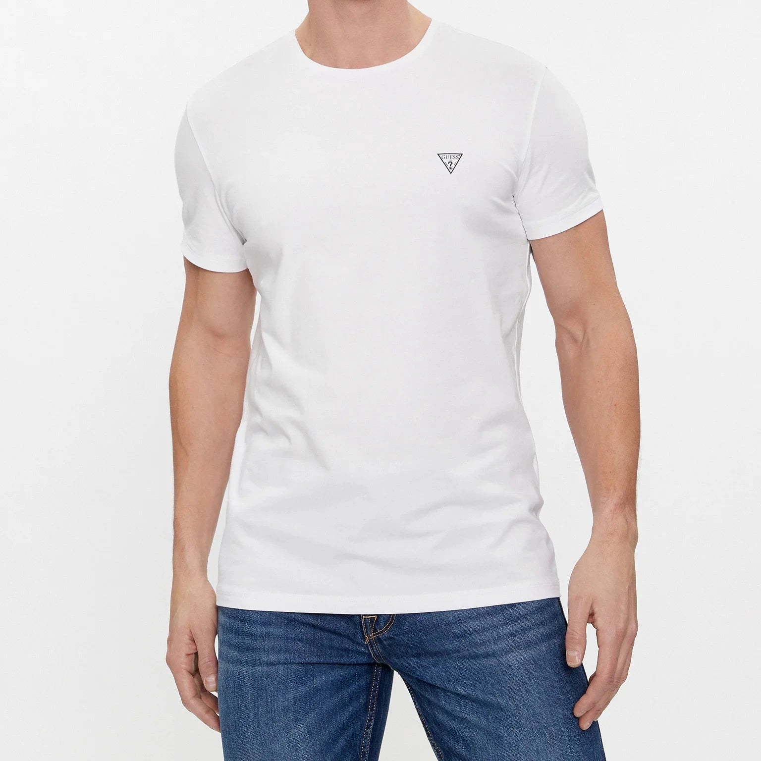 TSHIRT GUESS CALEB HERO BASIC MINILOGO TRIANGOLO SLIM FIT