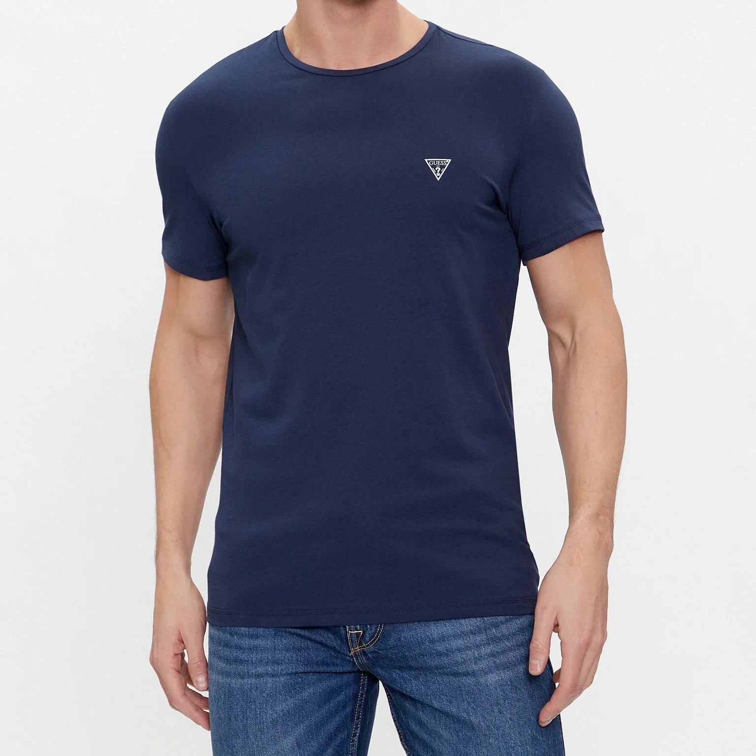 TSHIRT GUESS CALEB HERO BASIC MINILOGO TRIANGOLO SLIM FIT