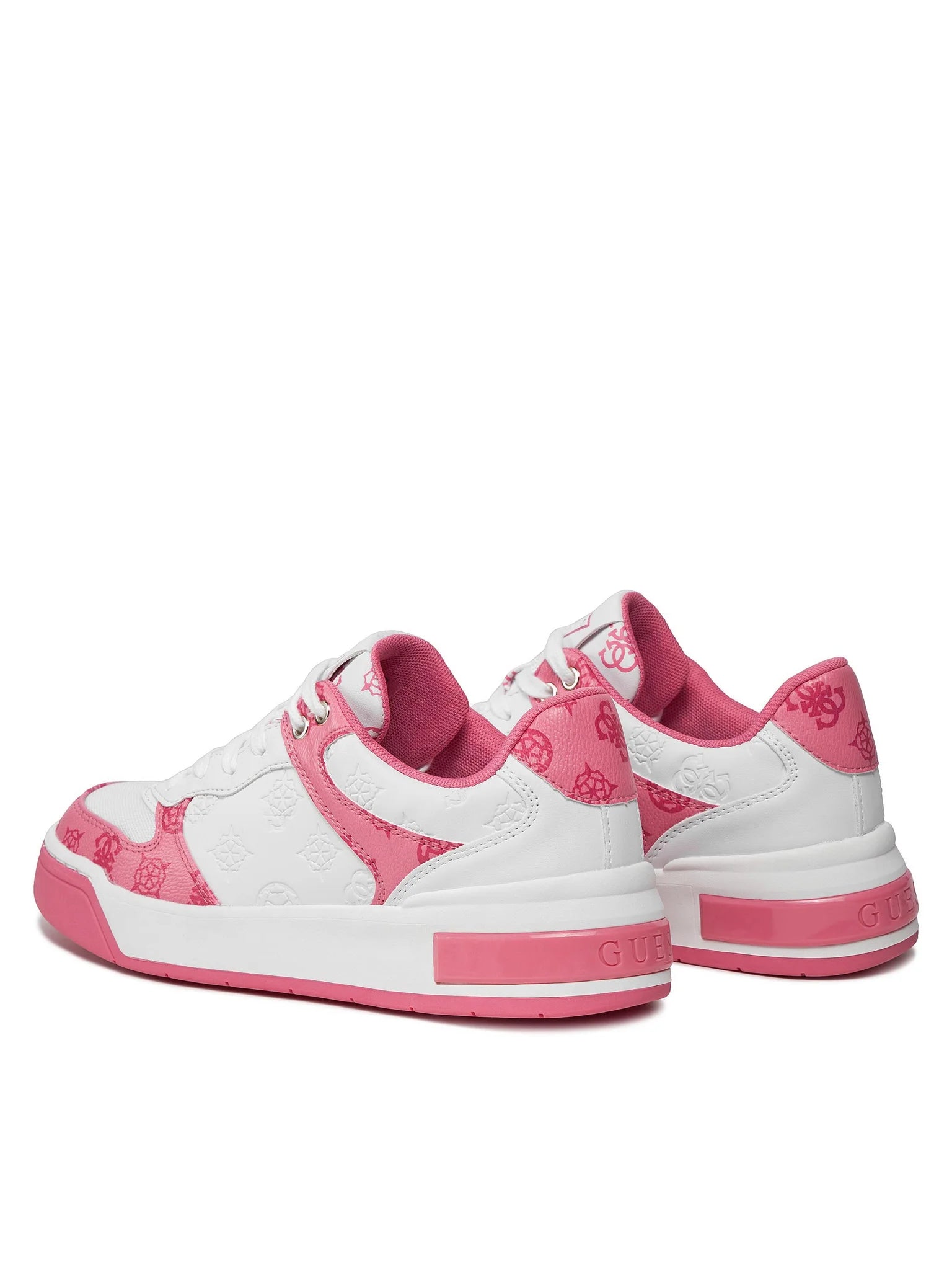 SCARPE GUESS CLARKZ LV FONDO CASSETTA BIANCO ROSA