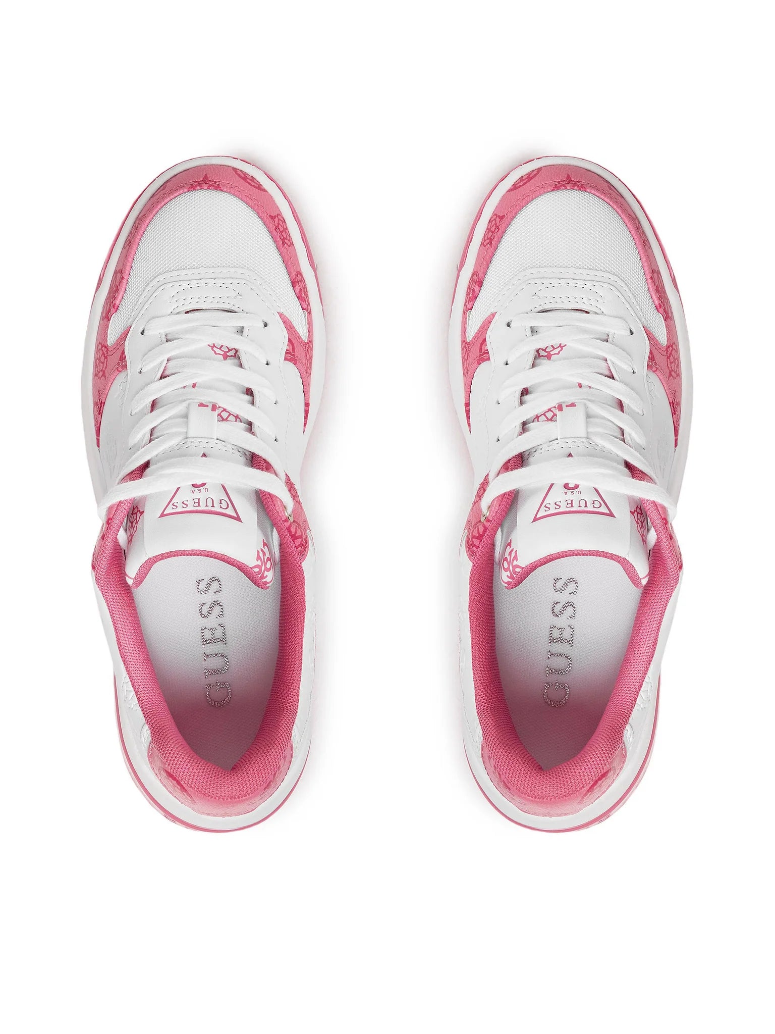 SCARPE GUESS CLARKZ LV FONDO CASSETTA BIANCO ROSA