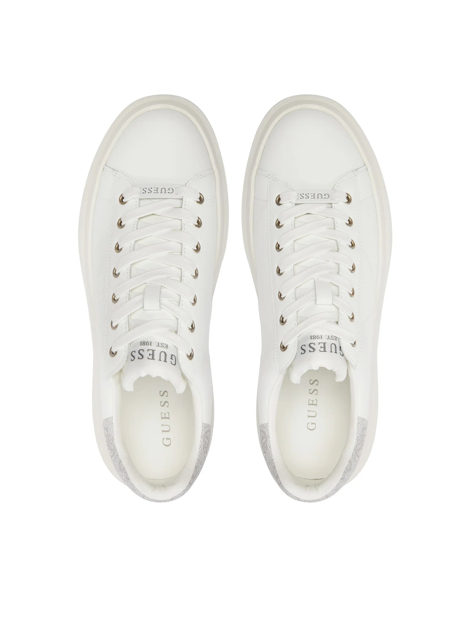 SCARPE GUESS ELBA FONDO CASSETTA BIANCO GREY