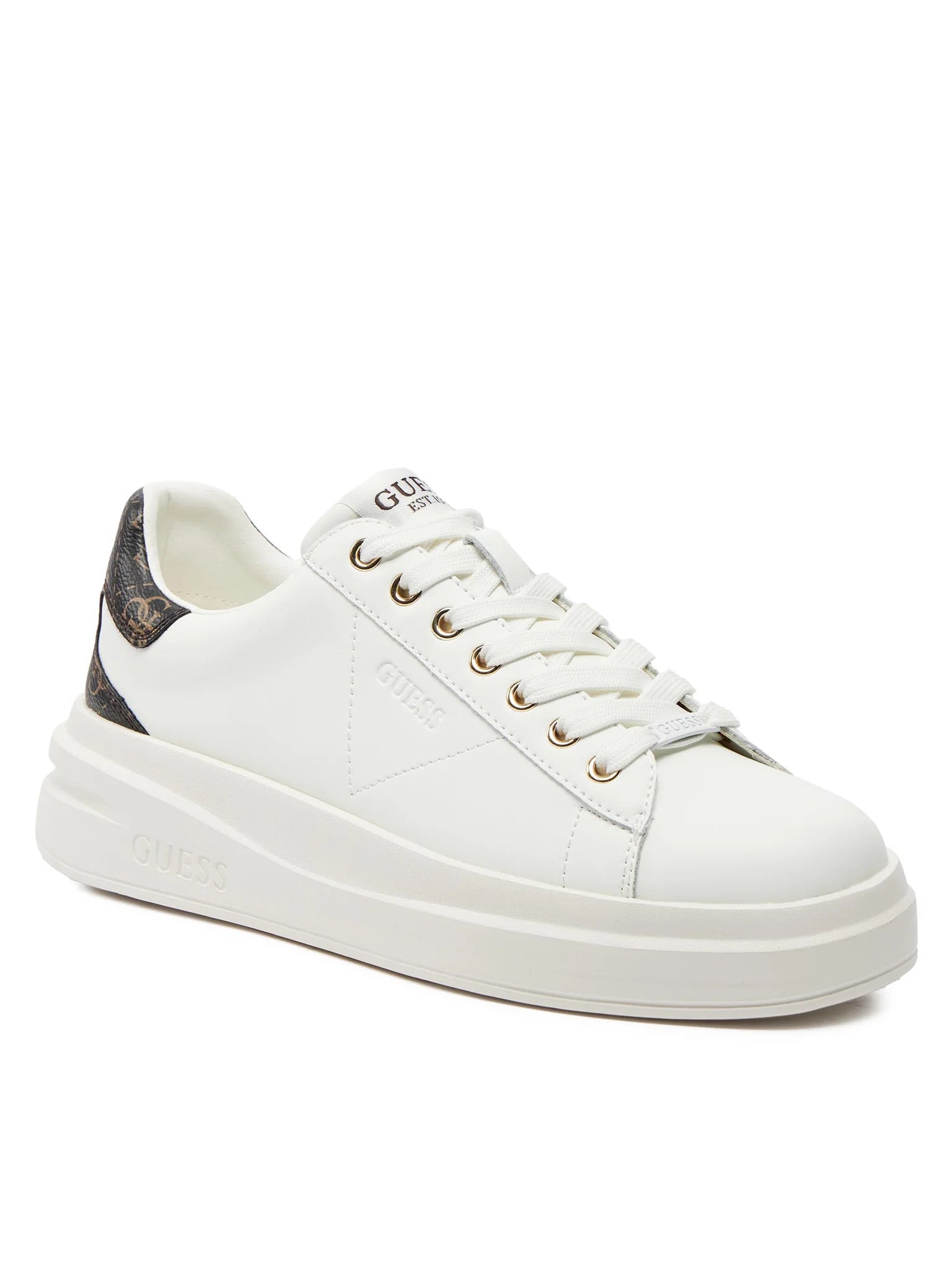 SCARPE GUESS ELBINA WHITE BROWN