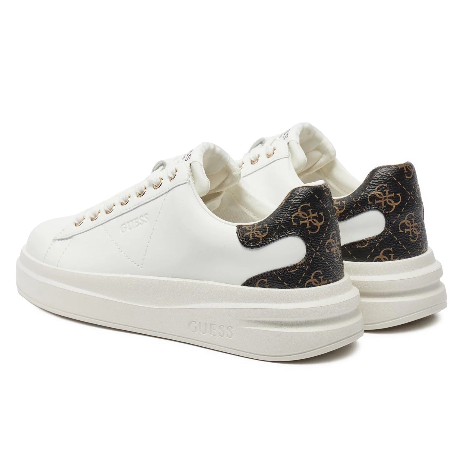 SCARPE GUESS ELBINA WHITE BROWN