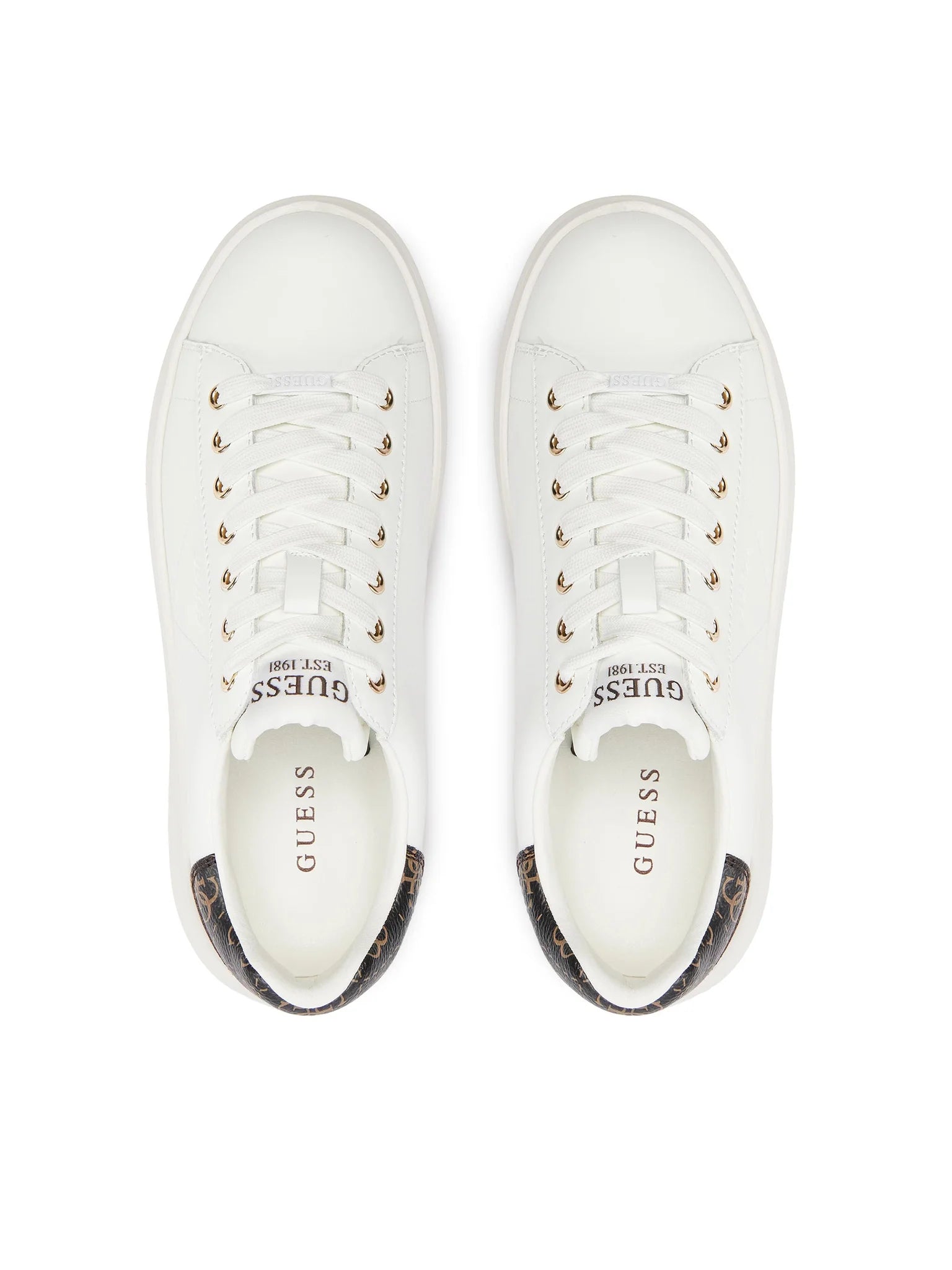 SCARPE GUESS ELBINA WHITE BROWN