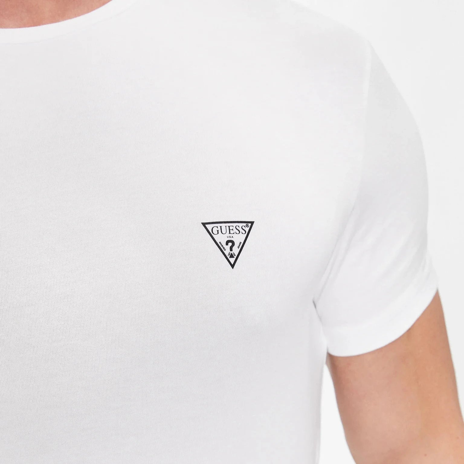 TSHIRT GUESS CALEB HERO BASIC MINILOGO TRIANGOLO SLIM FIT