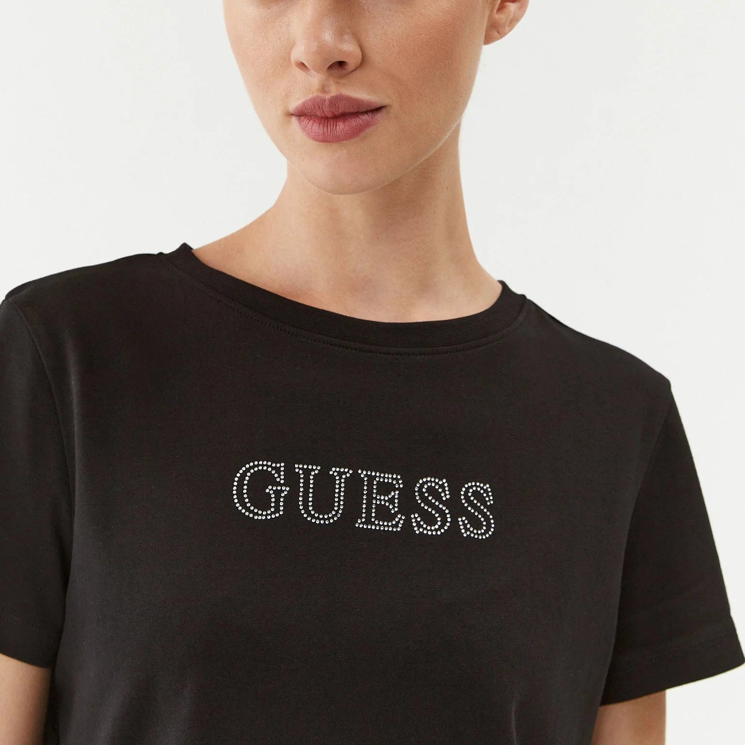 TSHIRT GUESS BRIANA MC LOGO SVAROWSKI REGULAR FIT
