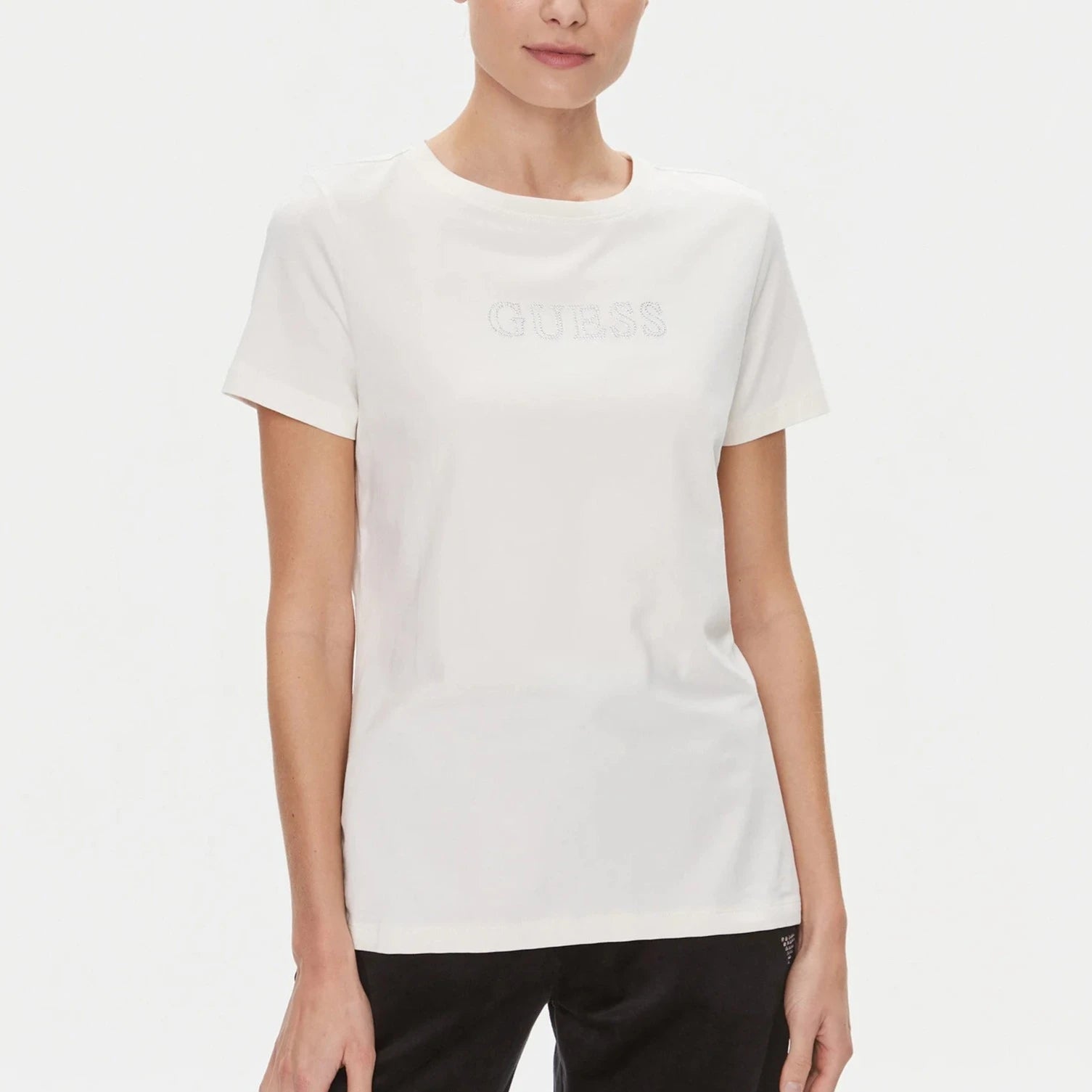 TSHIRT GUESS BRIANA MC LOGO STRASS