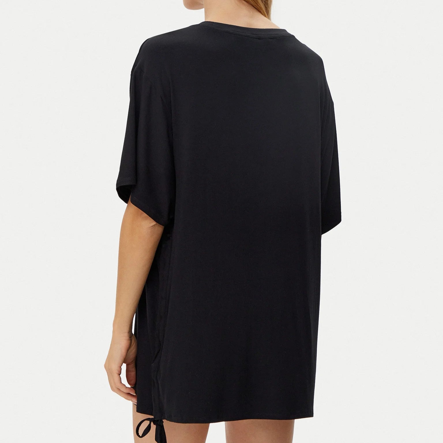 MAXI TSHIRT GUESS TRIANGLE STRASS LACCIO LATERALE