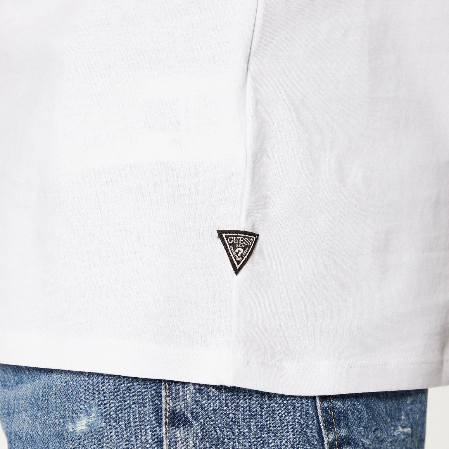 TSHIRT GUESS CHAIN TRI LOGO MC