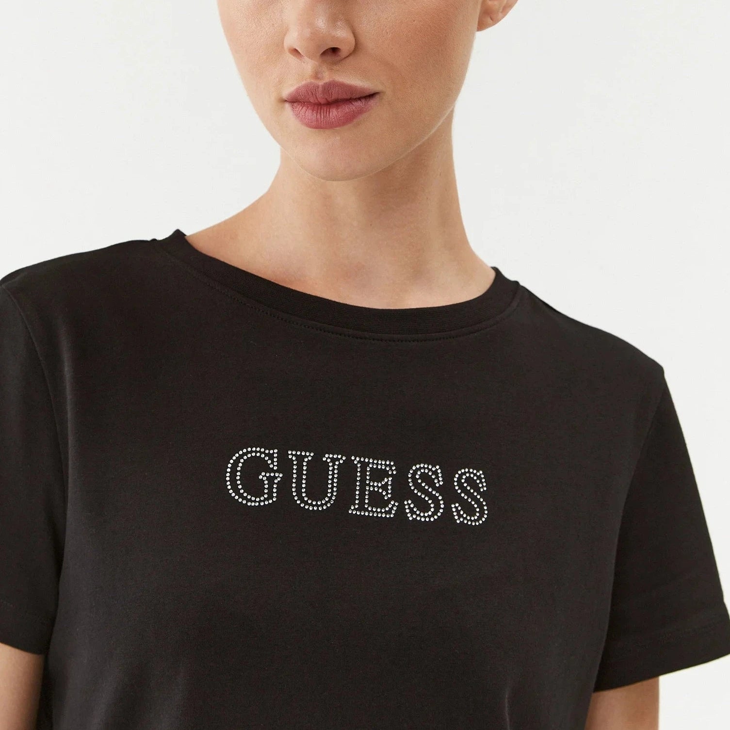 TSHIRT GUESS BRIANA MC LOGO STRASS