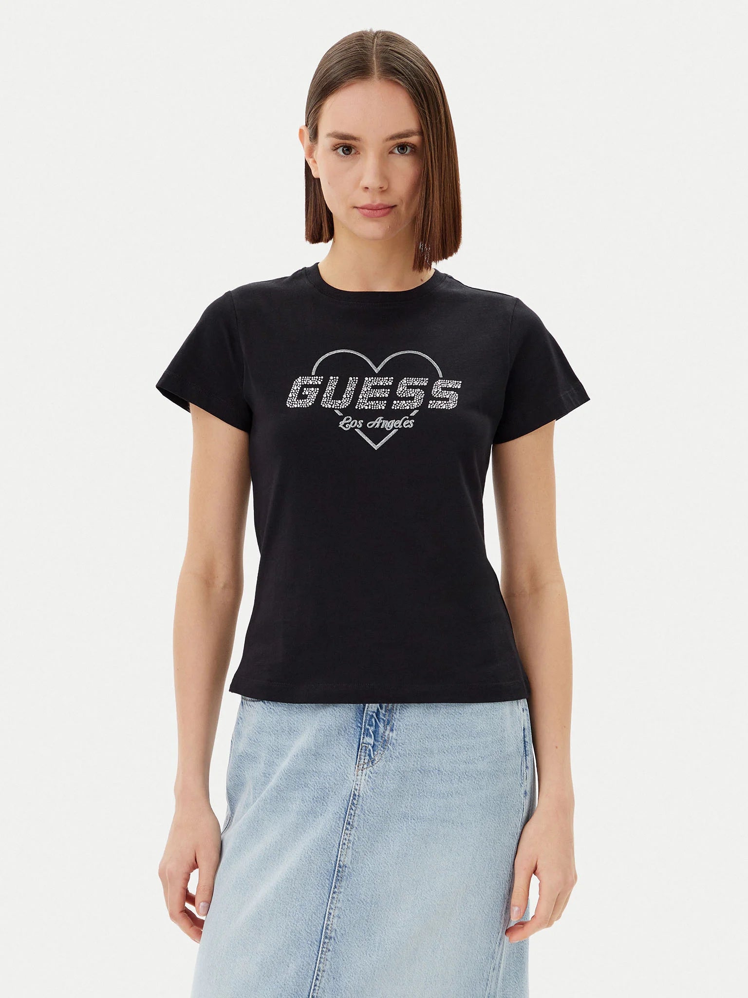 TSHIRT GUESS NARCISO MC LOGO LOVE REG FIT