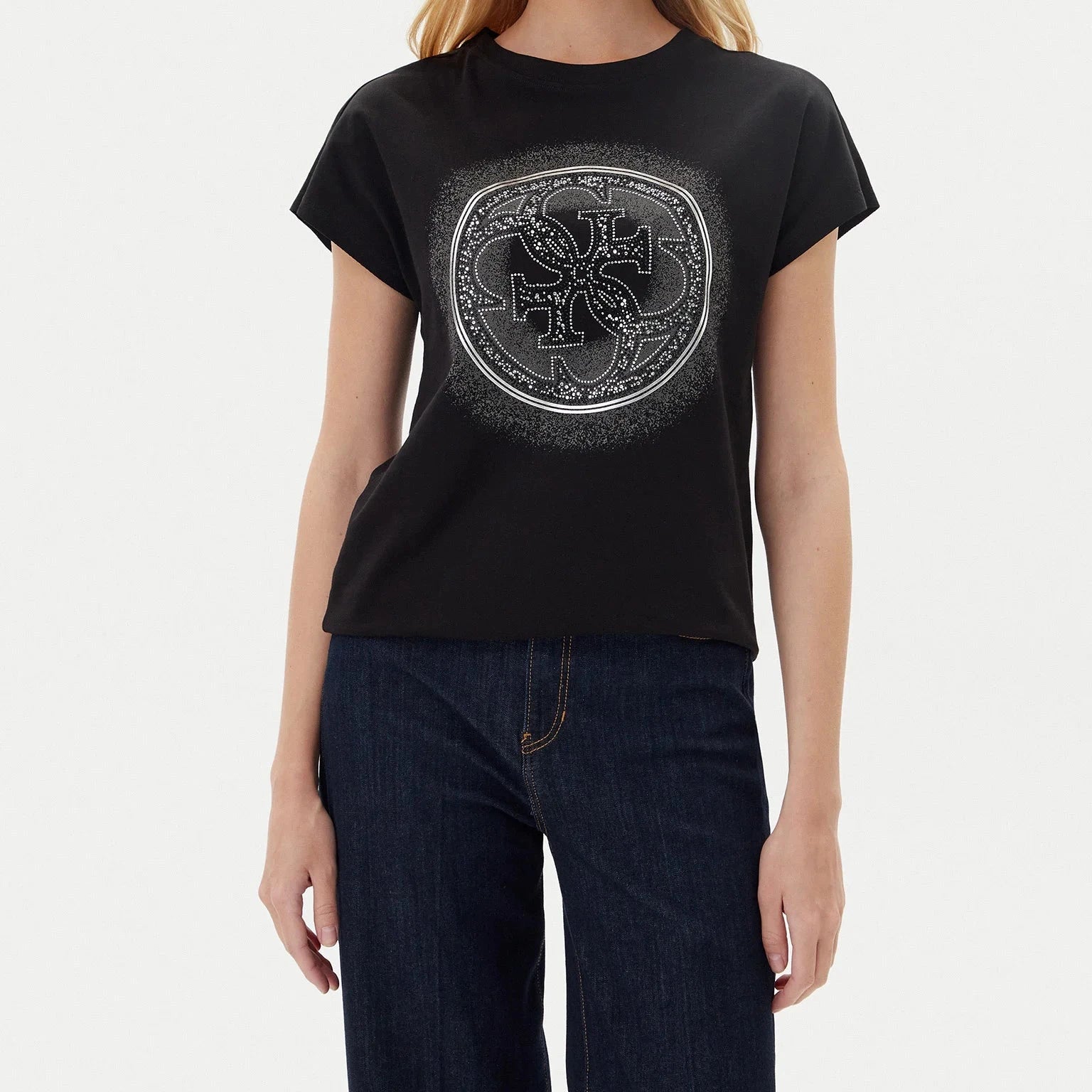 TSHIRT GUESS 4G SHADED HOTFIX REGULAR FIT