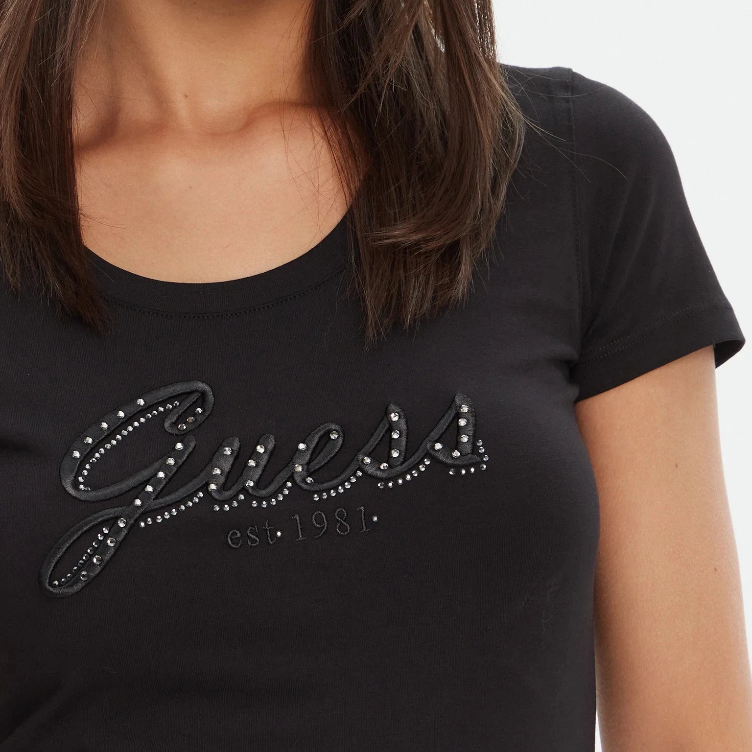 TSHIRT GUESS LOGO HOTFIX REGULAR FIT