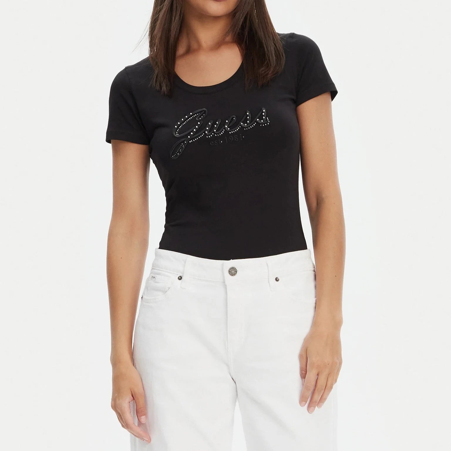 TSHIRT GUESS LOGO HOTFIX REGULAR FIT