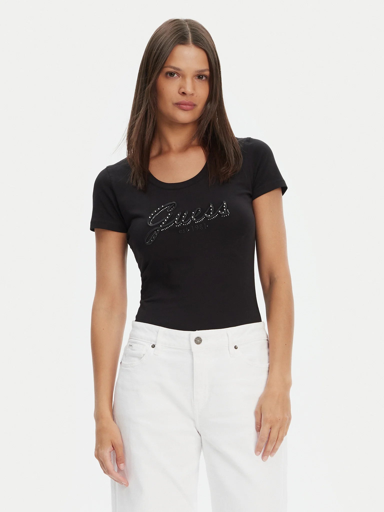 TSHIRT GUESS LOGO HOTFIX REGULAR FIT