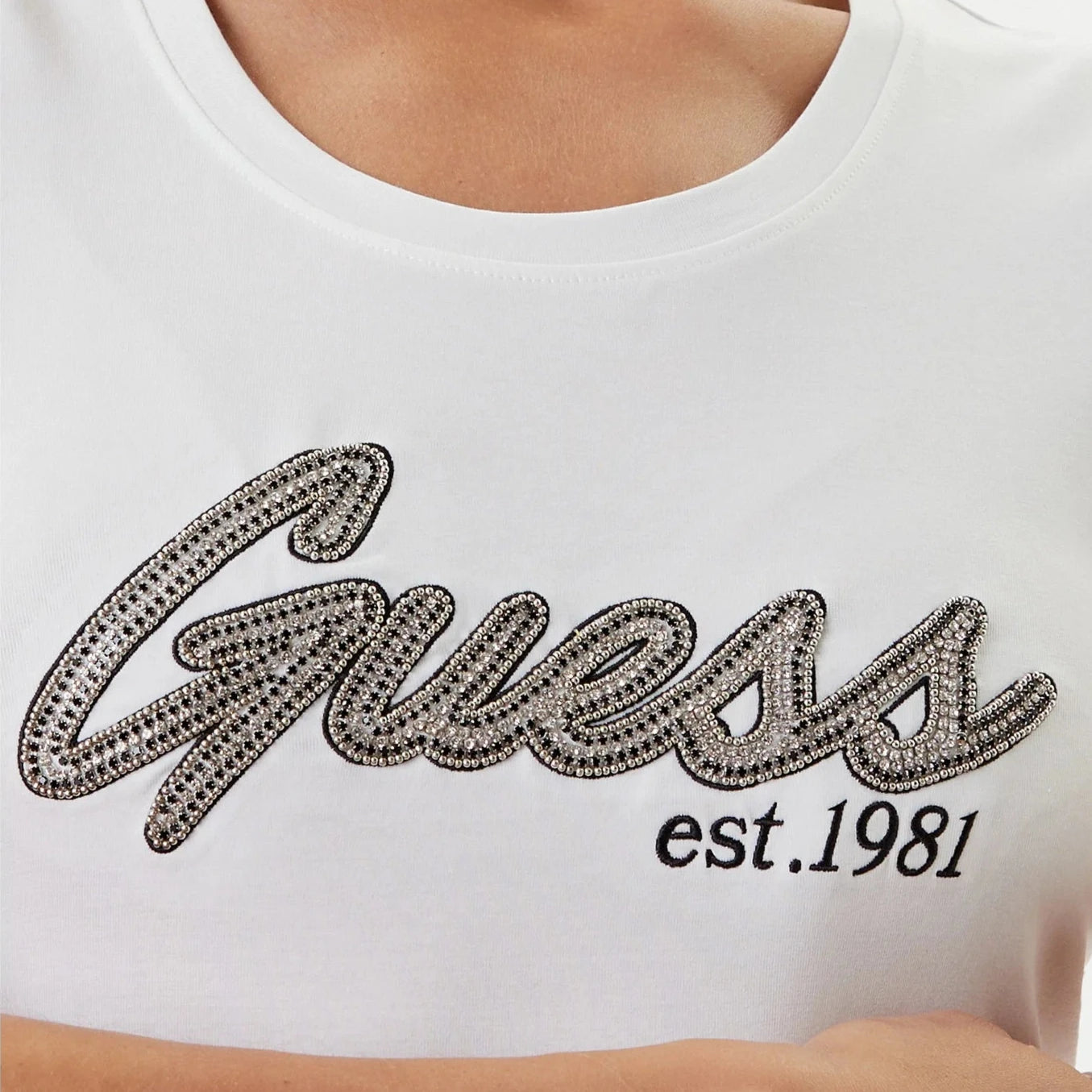 TSHIRT GUESS LOGO HOTFIX REGULAR FIT