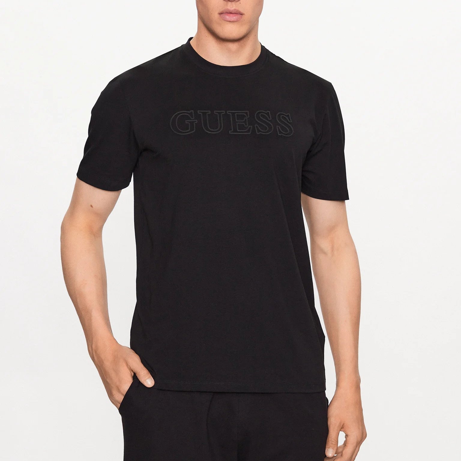 TSHIRT GUESS ALPHY LOGO GOMMATO MANICA CORTA