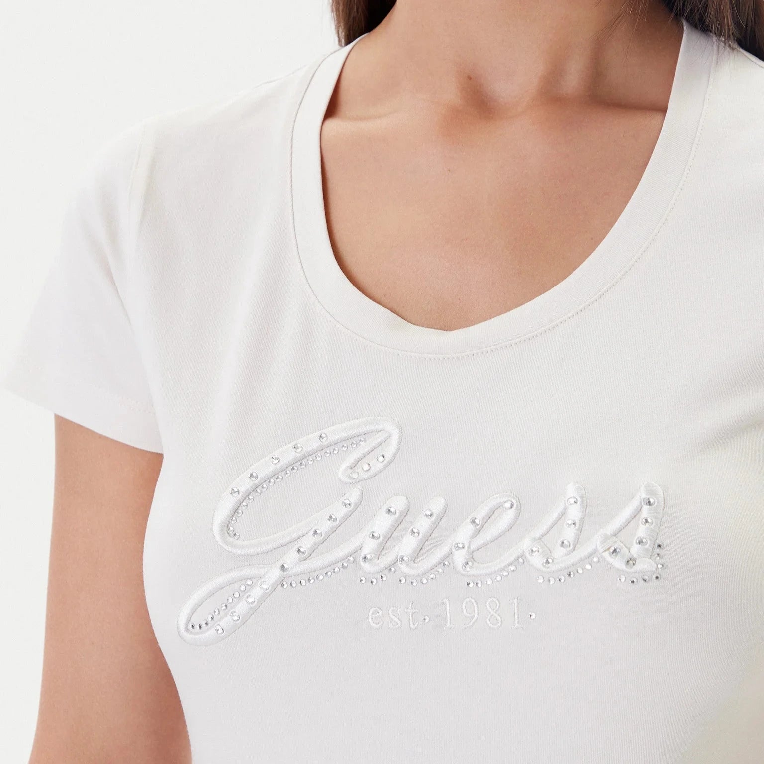 TSHIRT GUESS LOGO HOTFIX REGULAR FIT