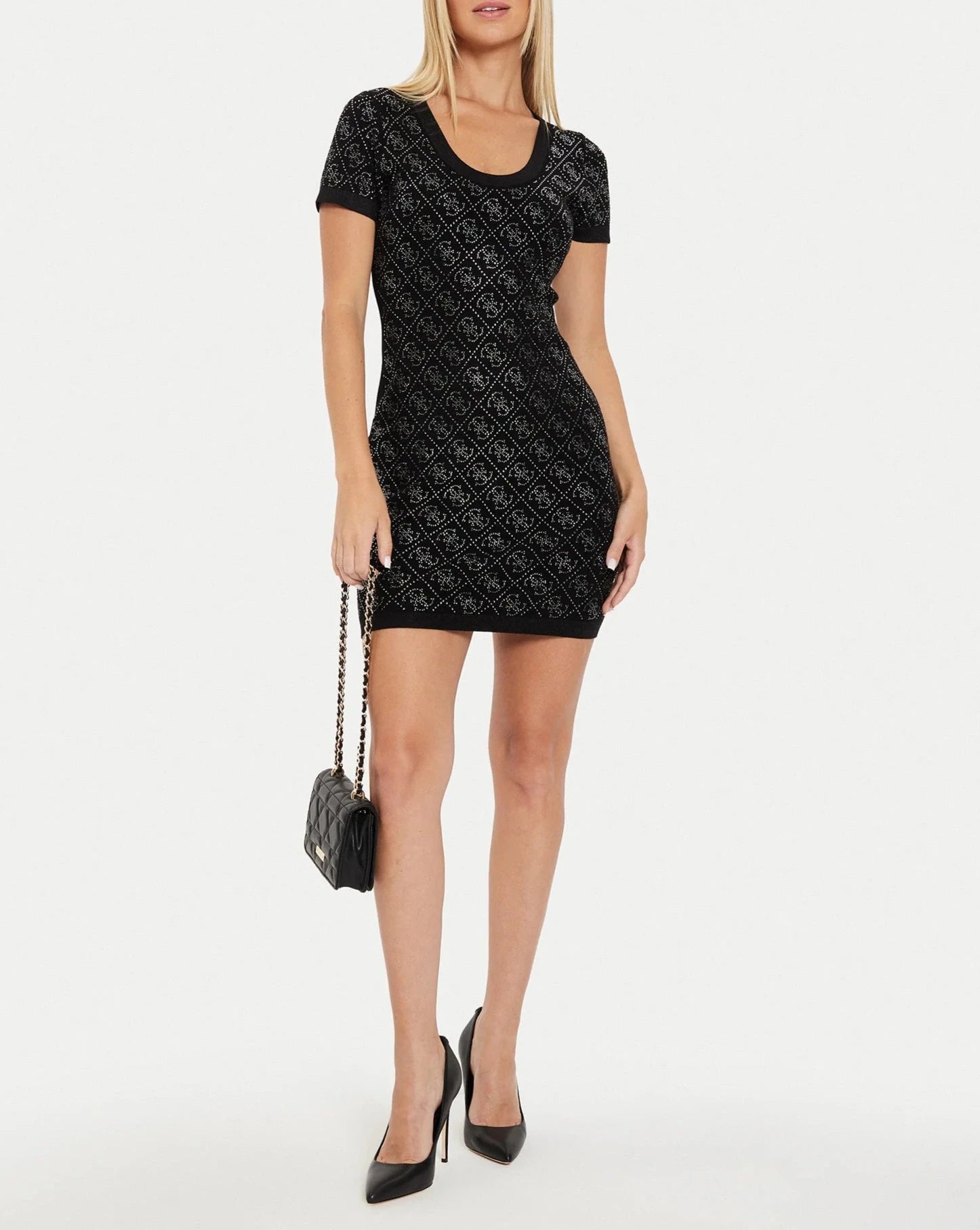 ABITO GUESS PAIGE 4G STONES MC CORTO