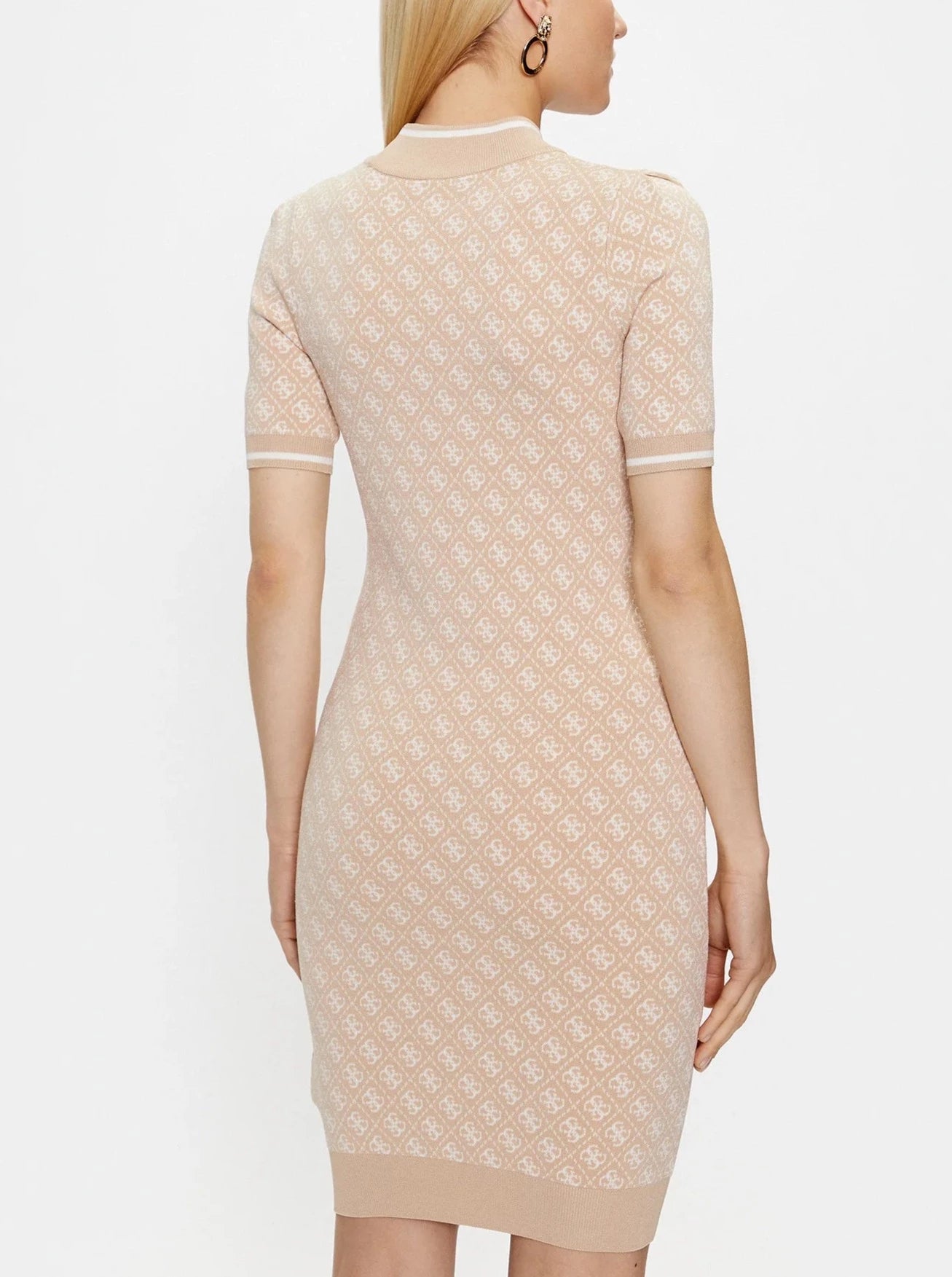 VESTITO GUESS LISE MC LOGO 4G ALLOVER