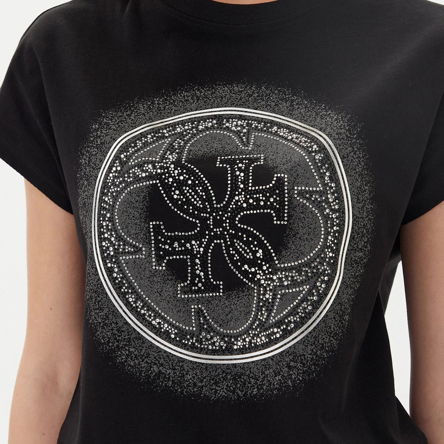 TSHIRT GUESS 4G SHADED HOTFIX REGULAR FIT